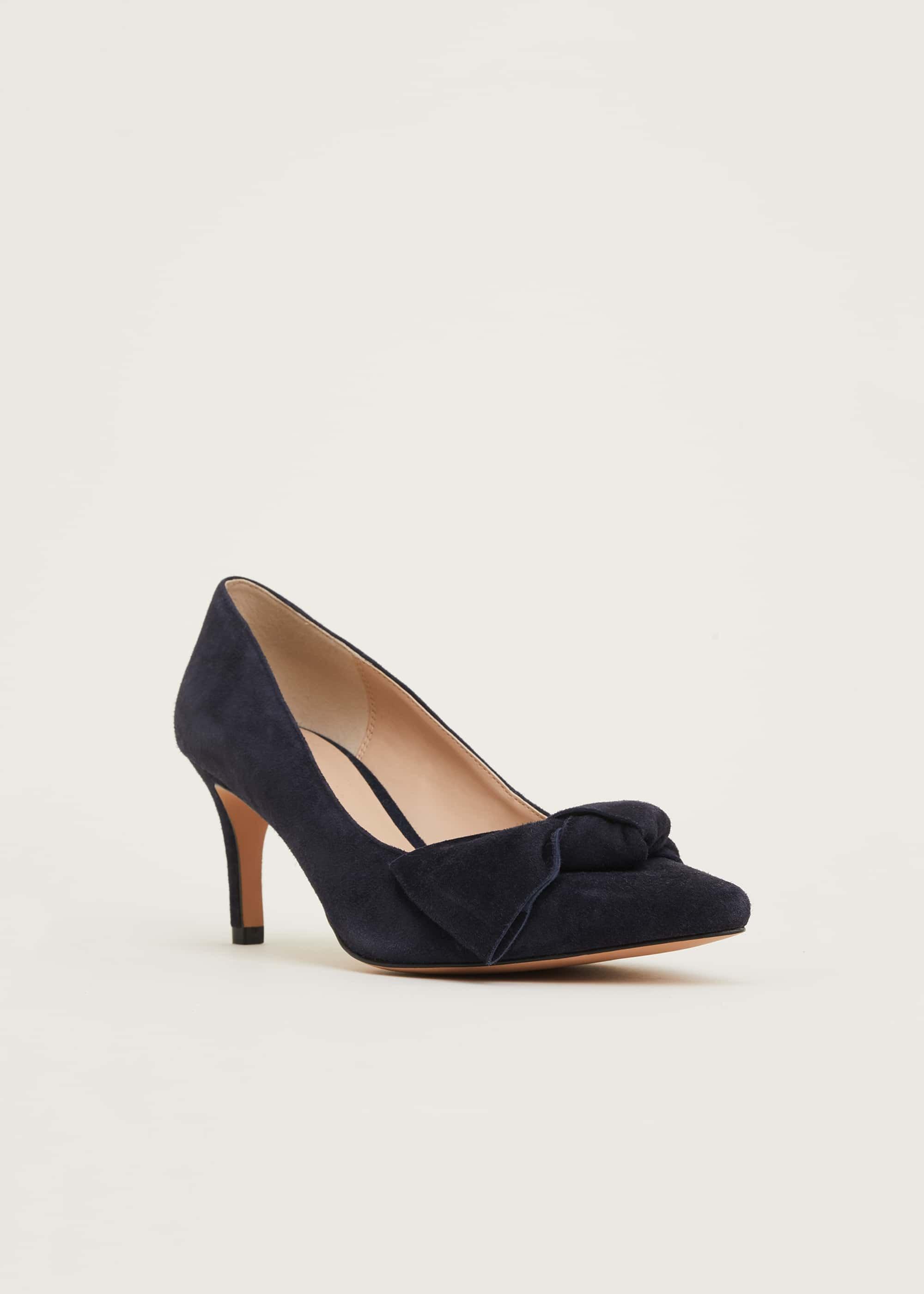 Sim Suede Bow Court Shoe