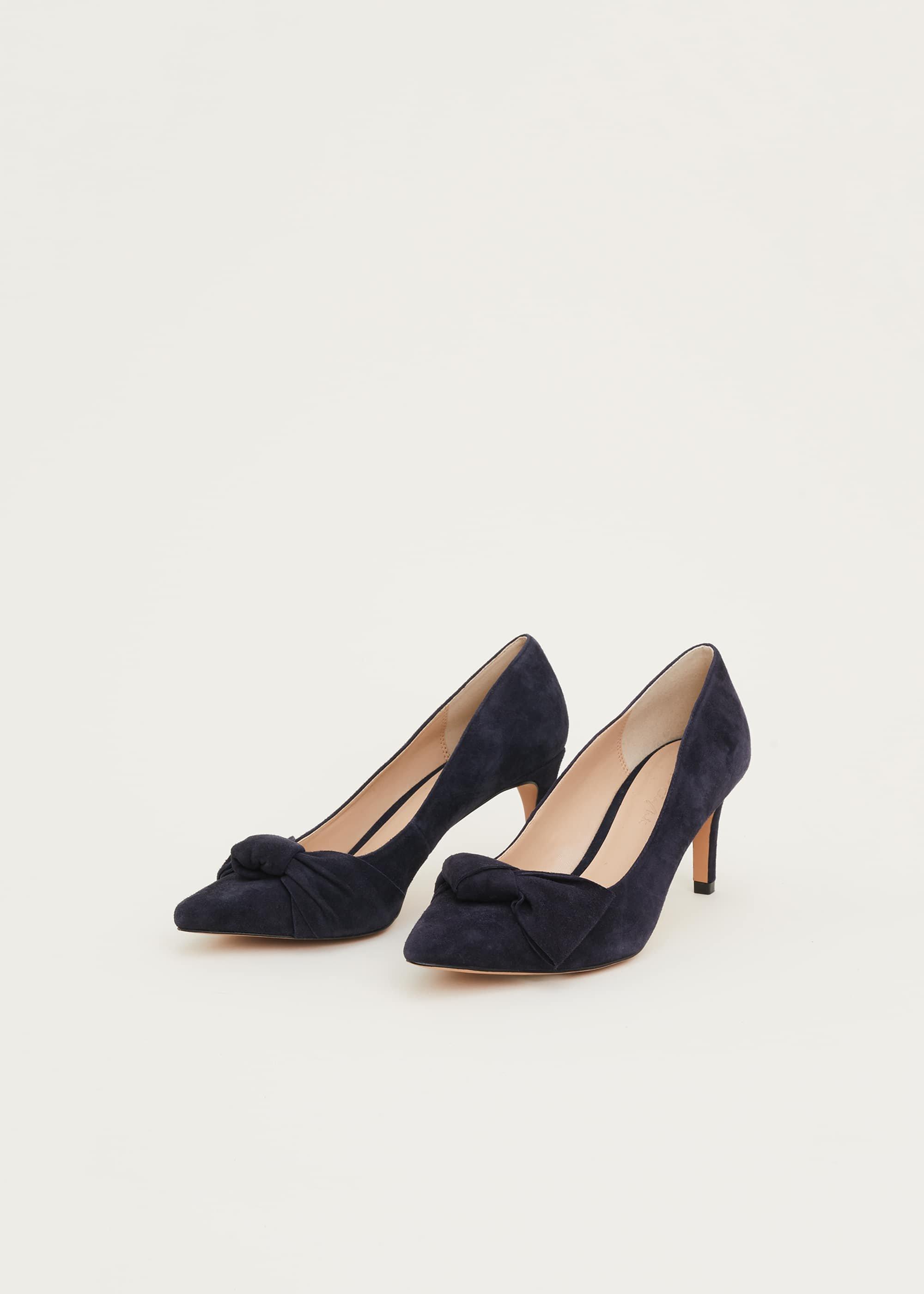 Sim Suede Bow Court Shoe