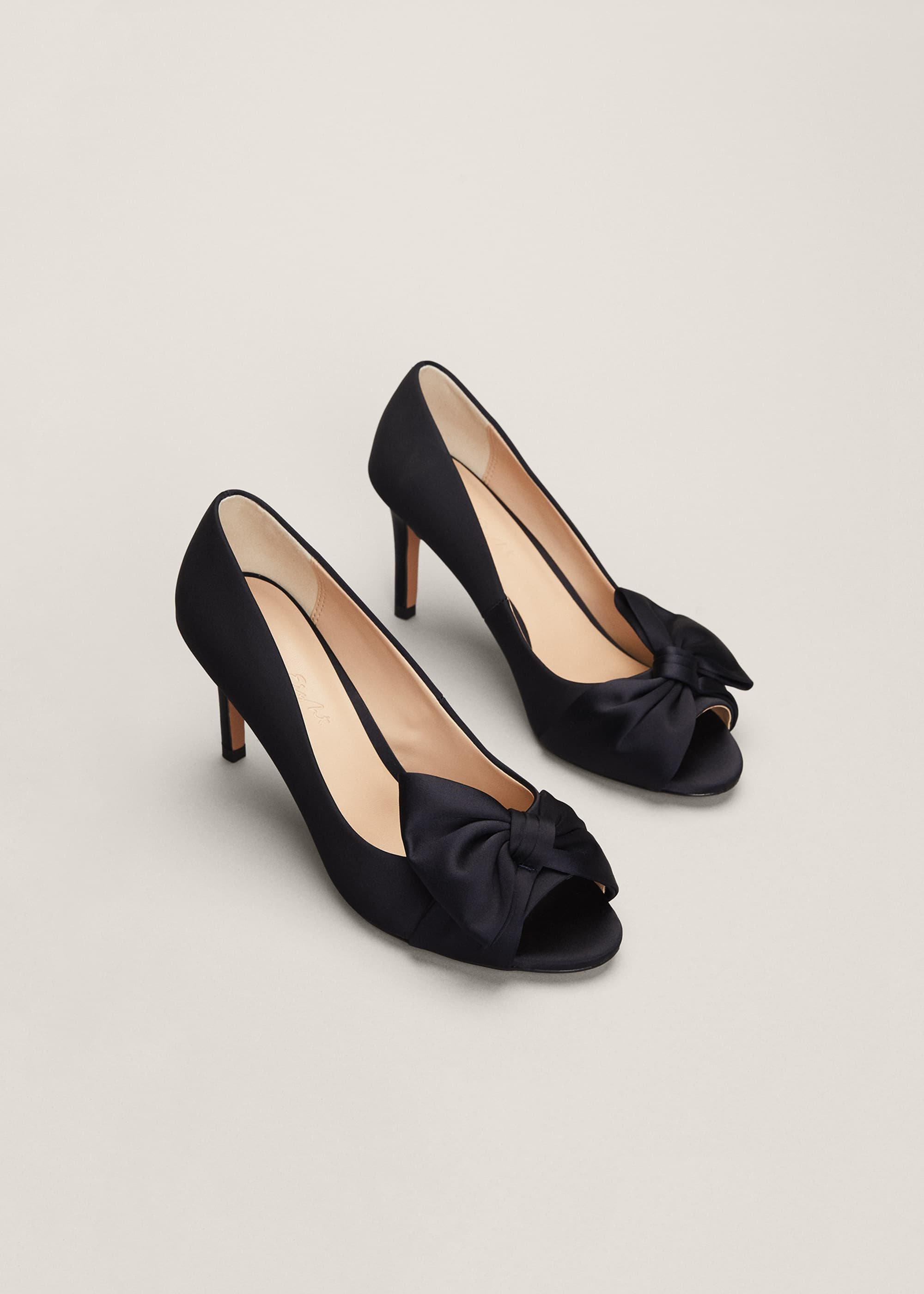 Meaghan Satin Bow Peep Toe