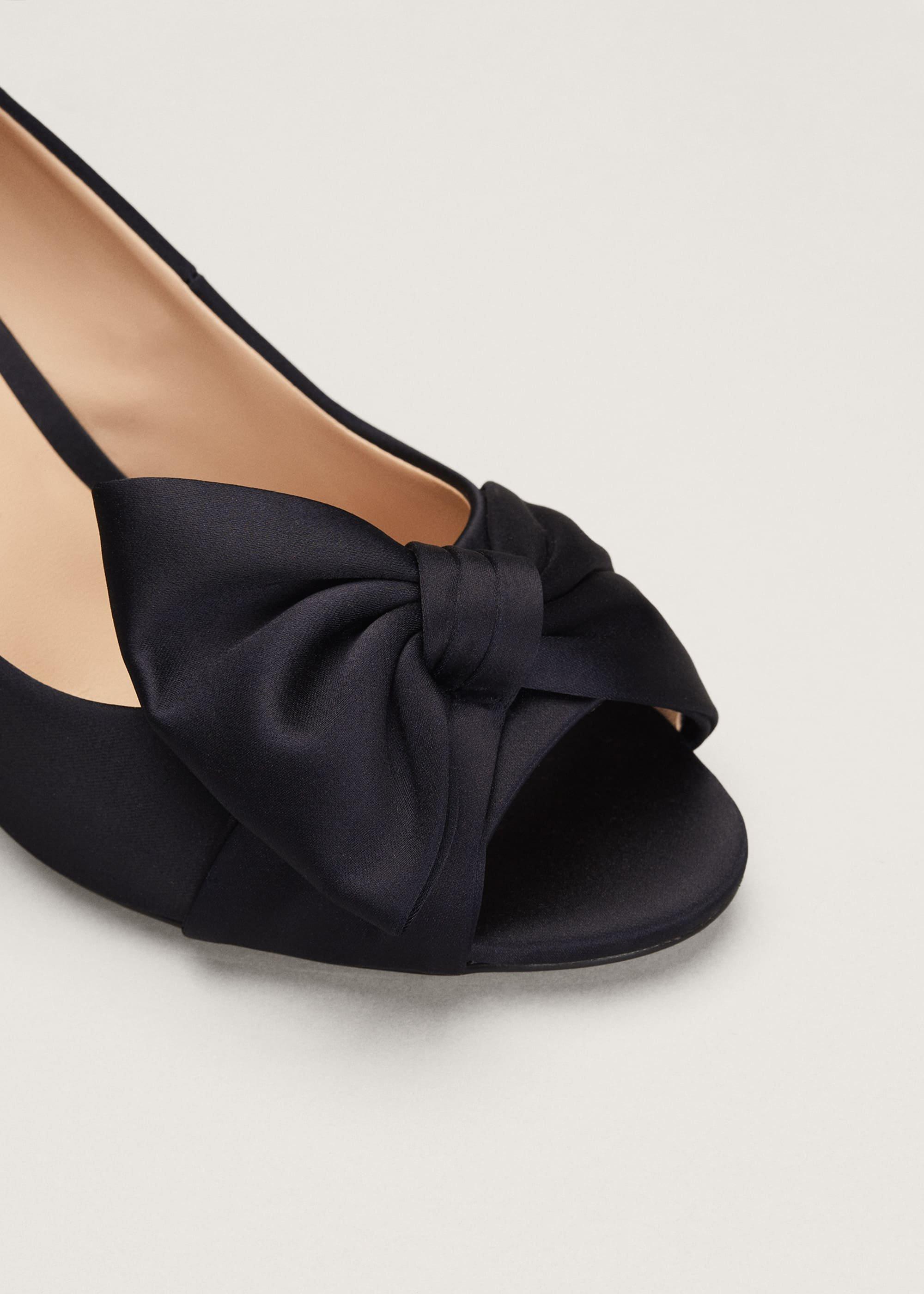 Meaghan Satin Bow Peep Toe