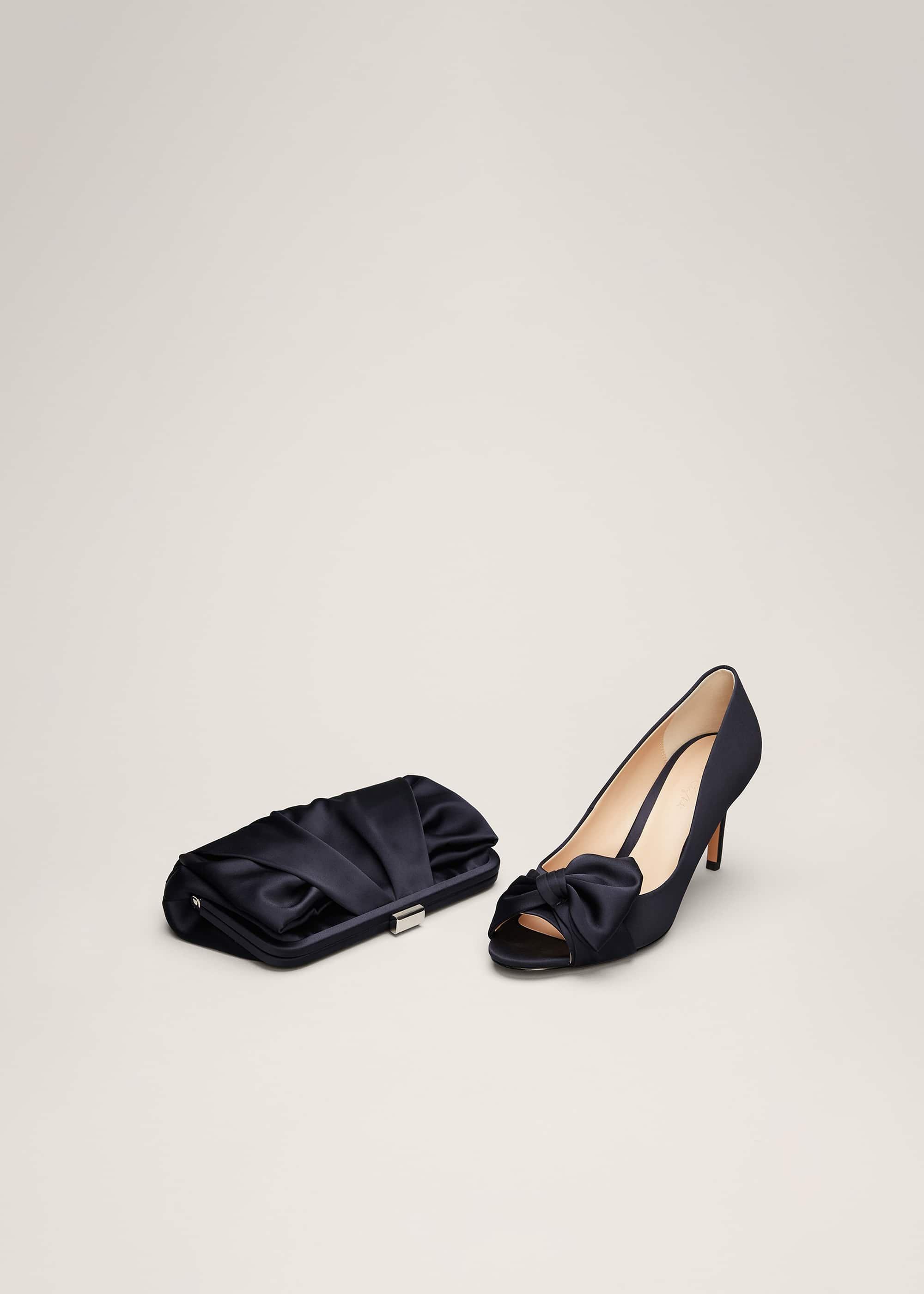 Meaghan Satin Bow Peep Toe