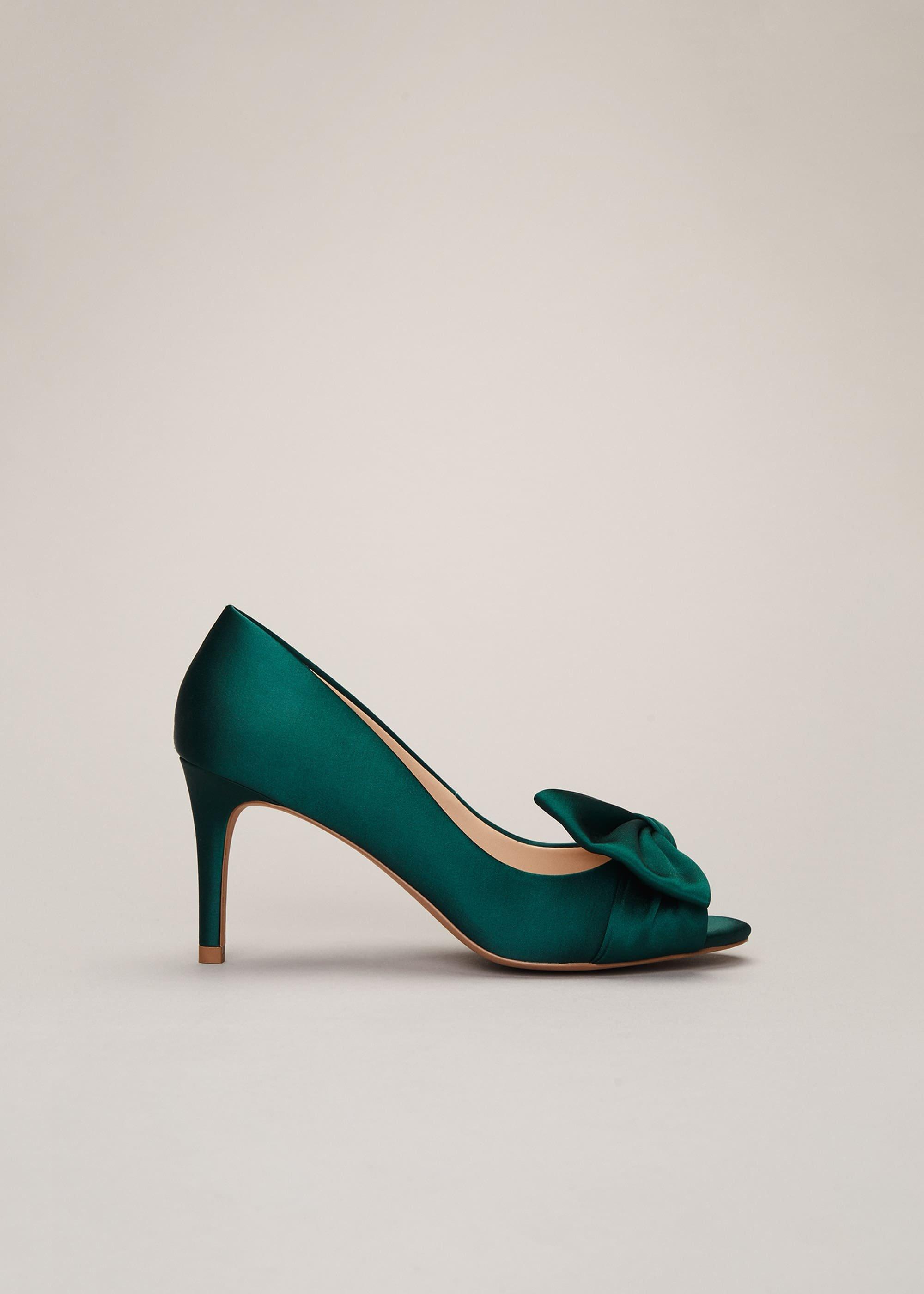 Meaghan Satin Bow Peep Toe