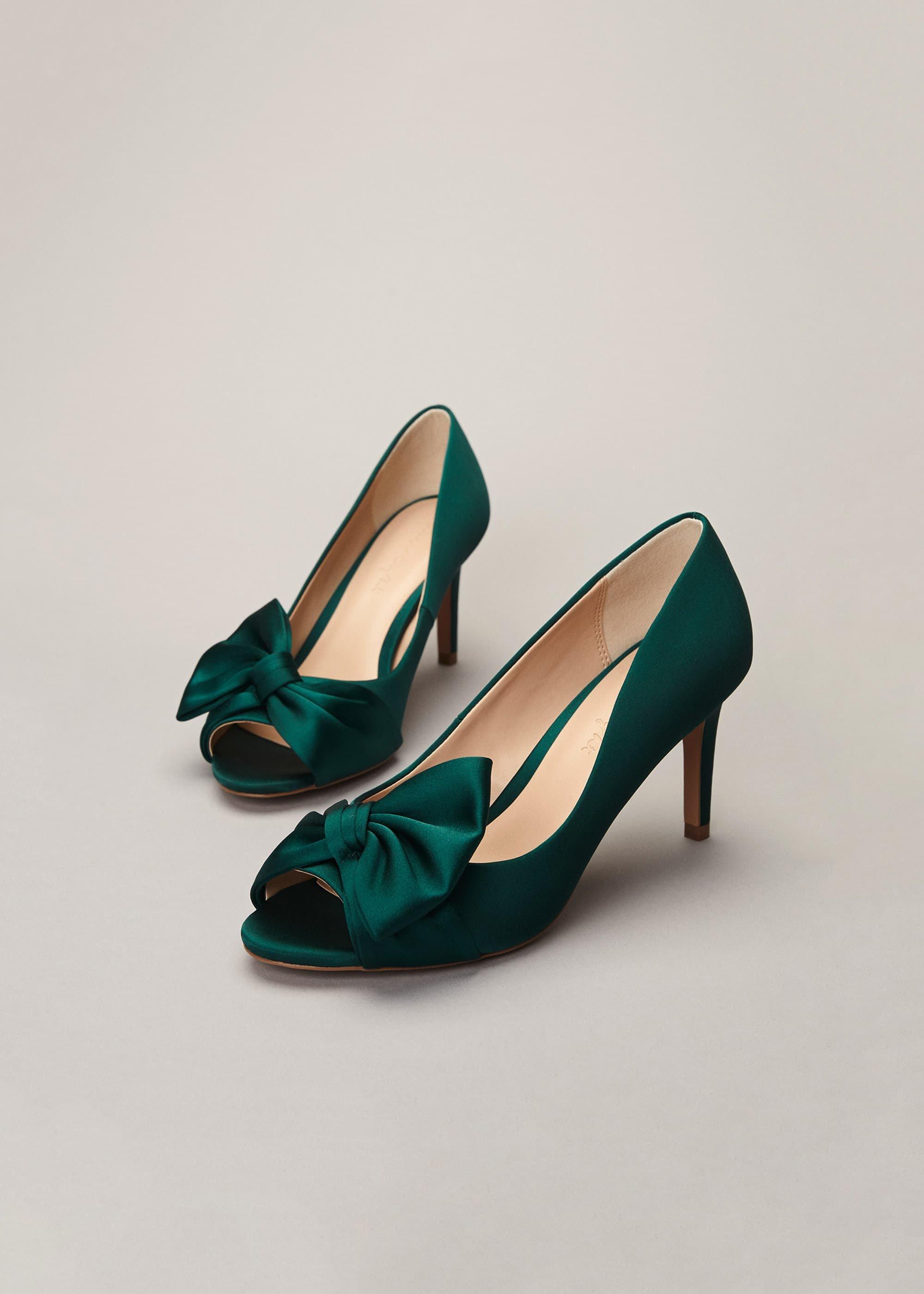 Meaghan Satin Bow Peep Toe