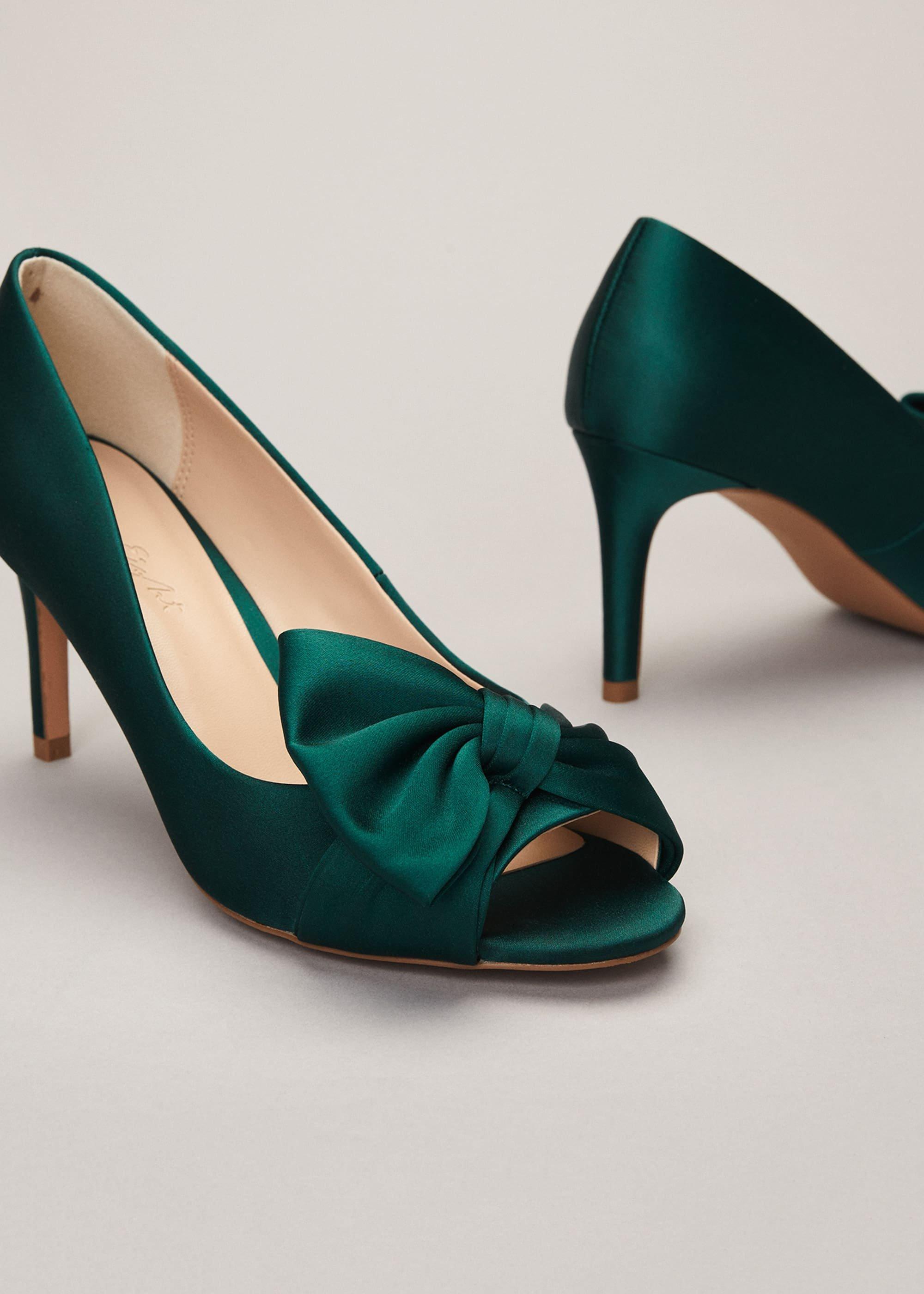 Meaghan Satin Bow Peep Toe