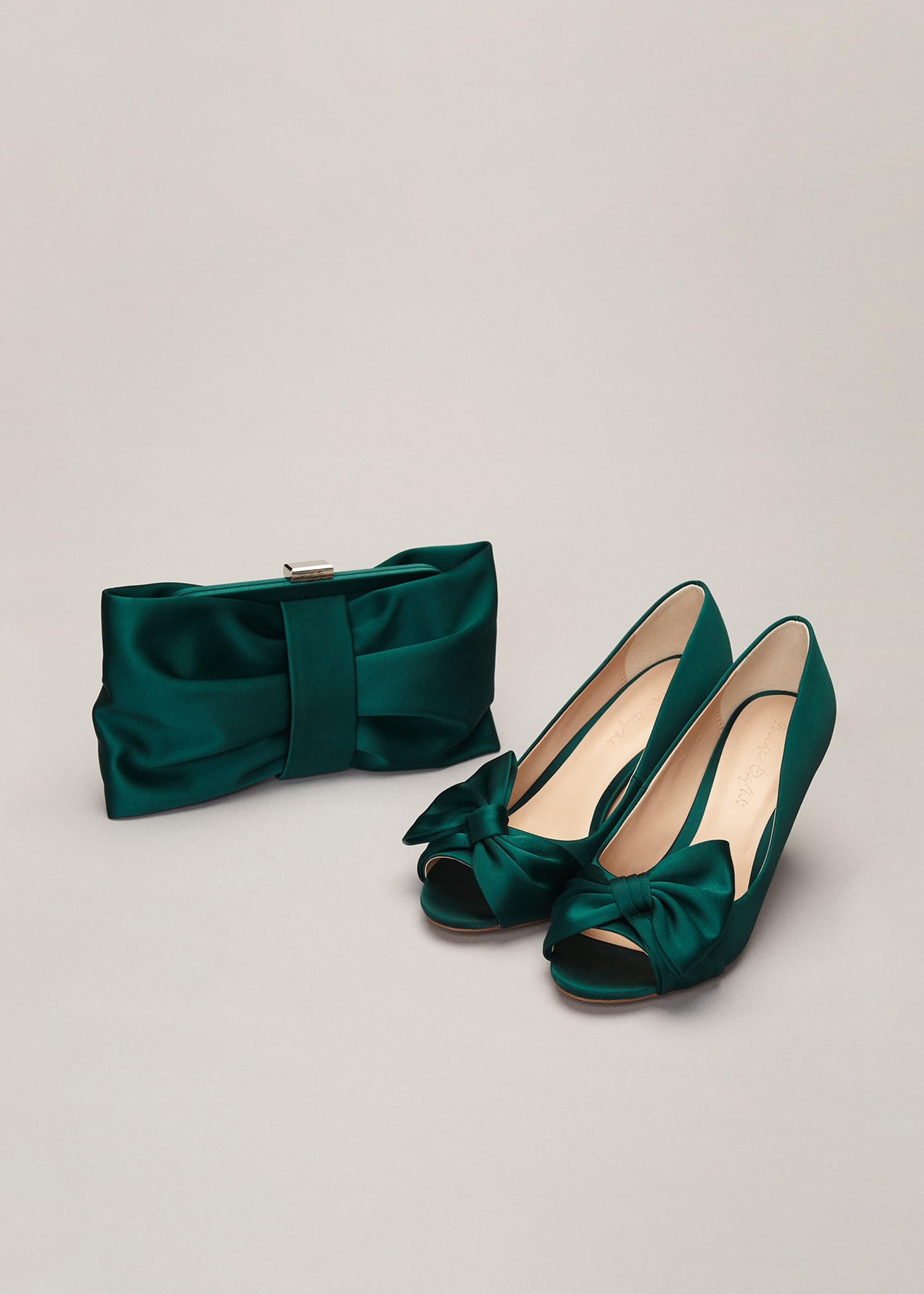 Meaghan Satin Bow Peep Toe