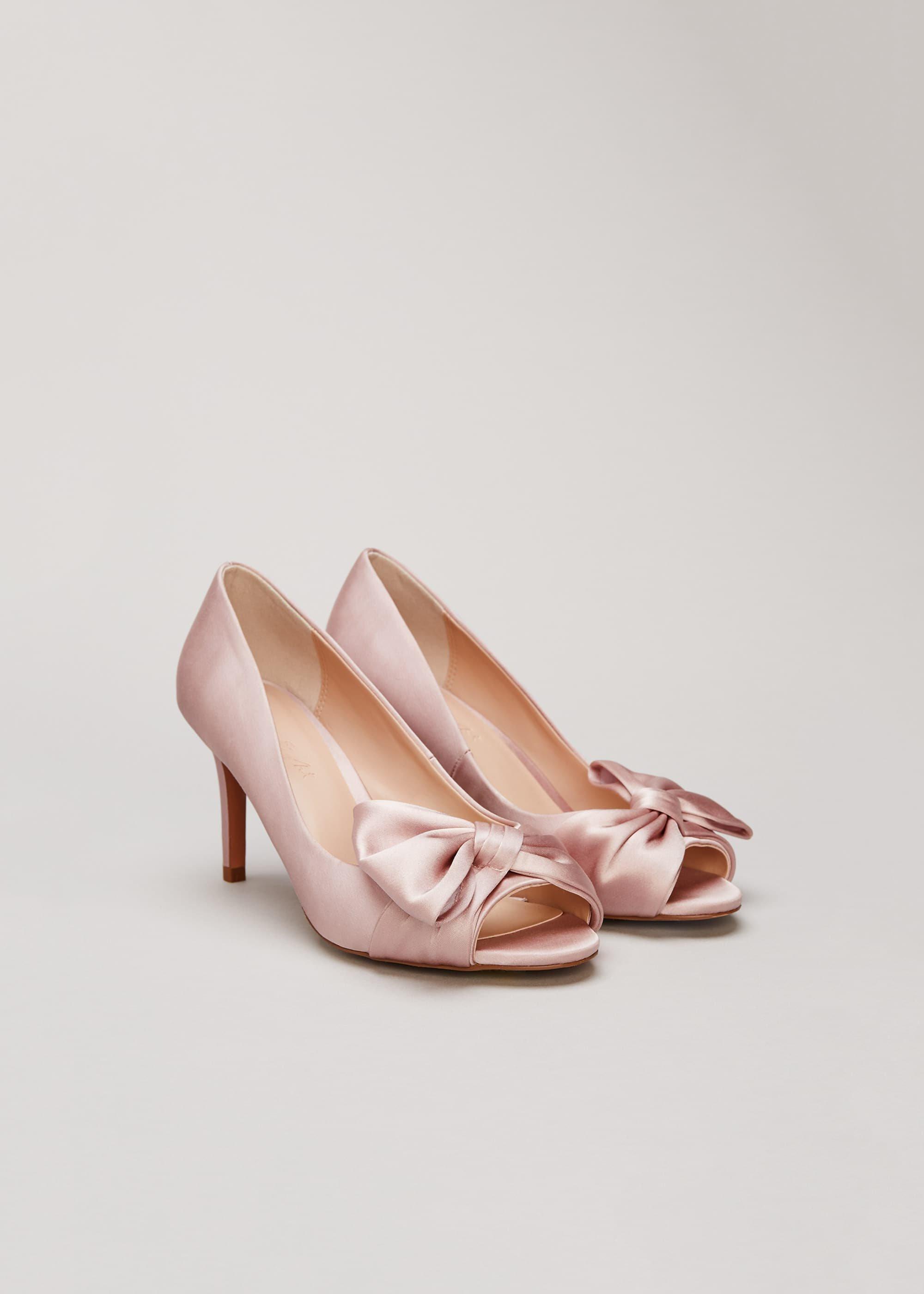 Meaghan Satin Bow Peep Toe