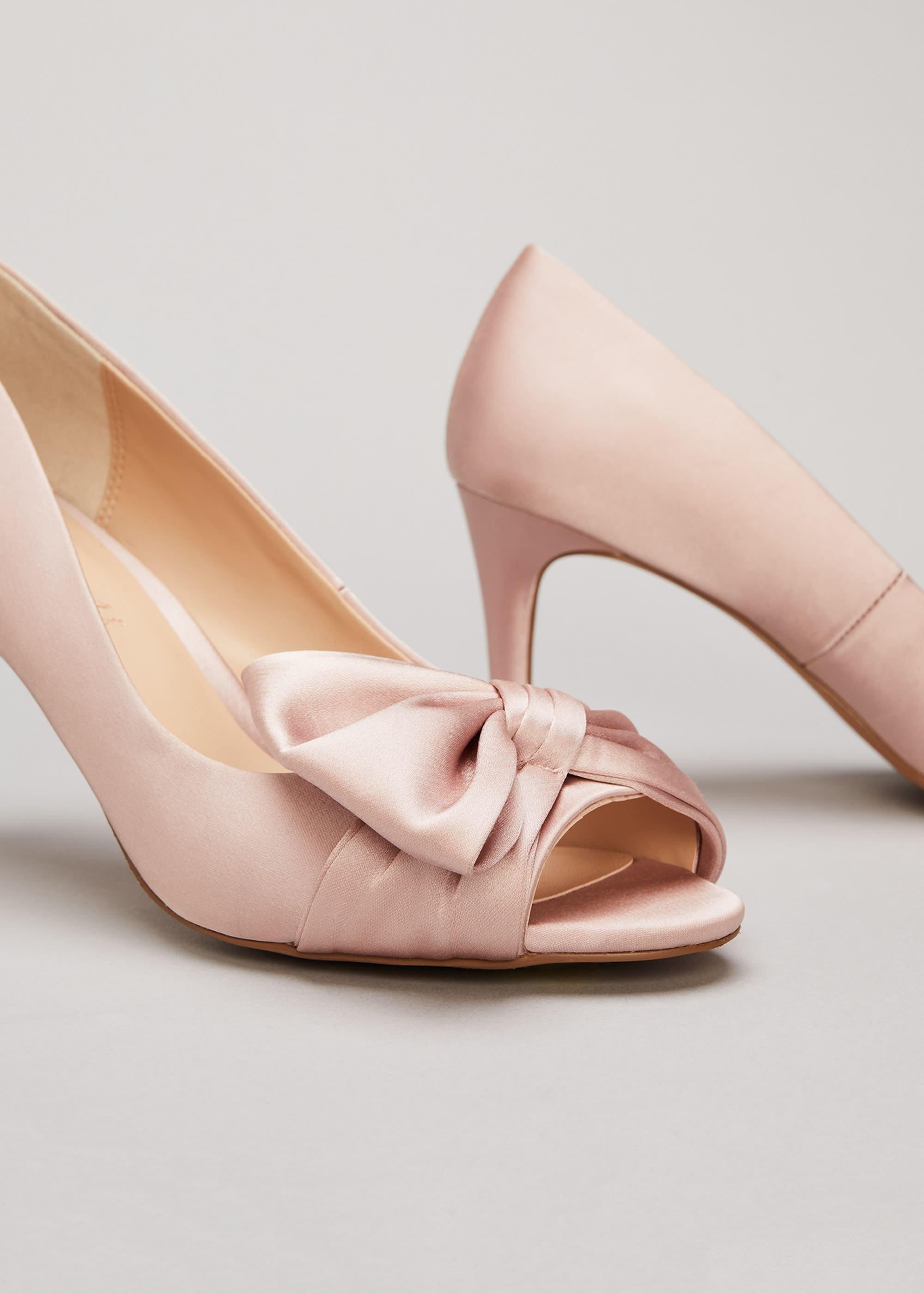 Meaghan Satin Bow Peep Toe