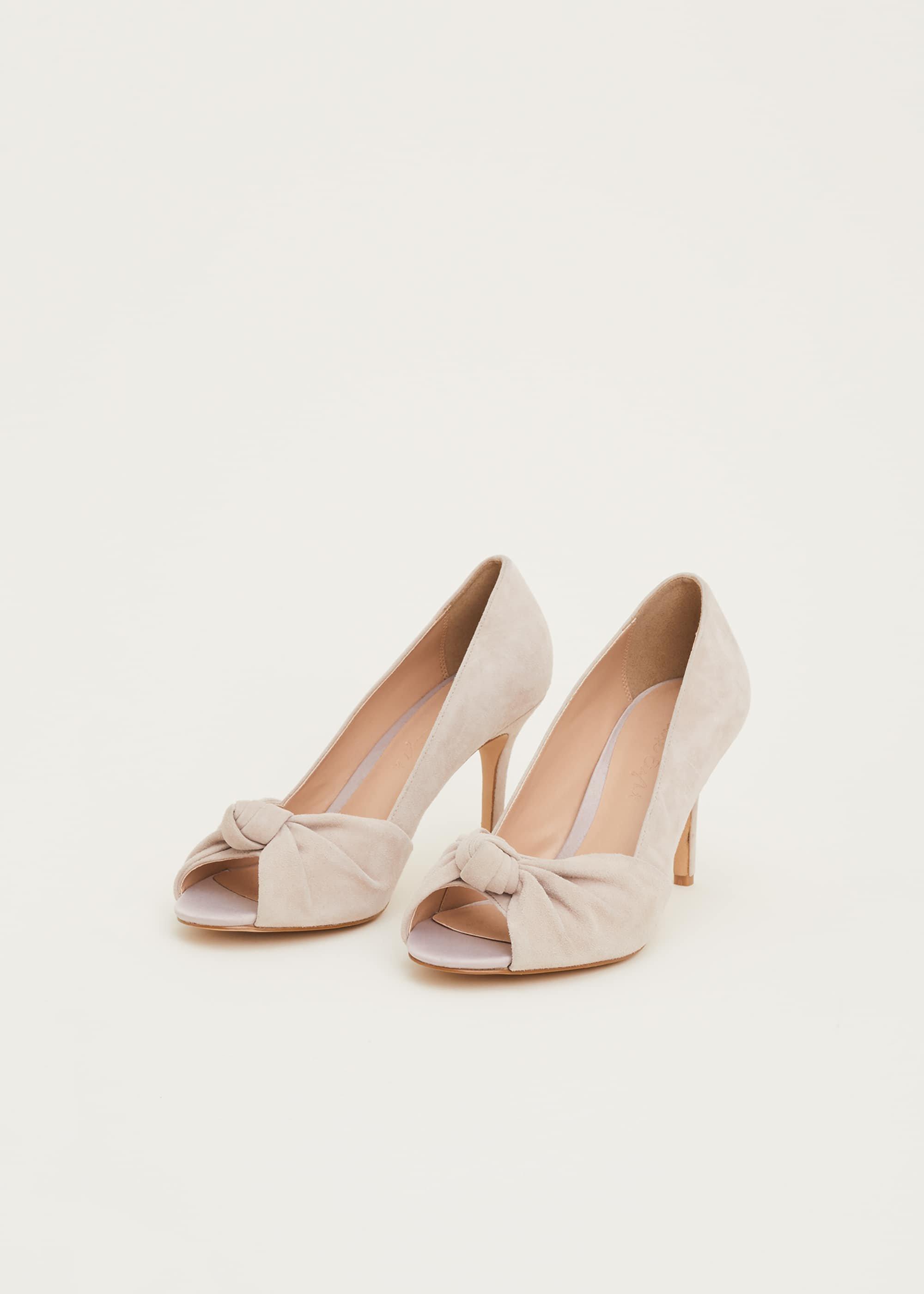 Sonja Suede Peep Toe Shoe