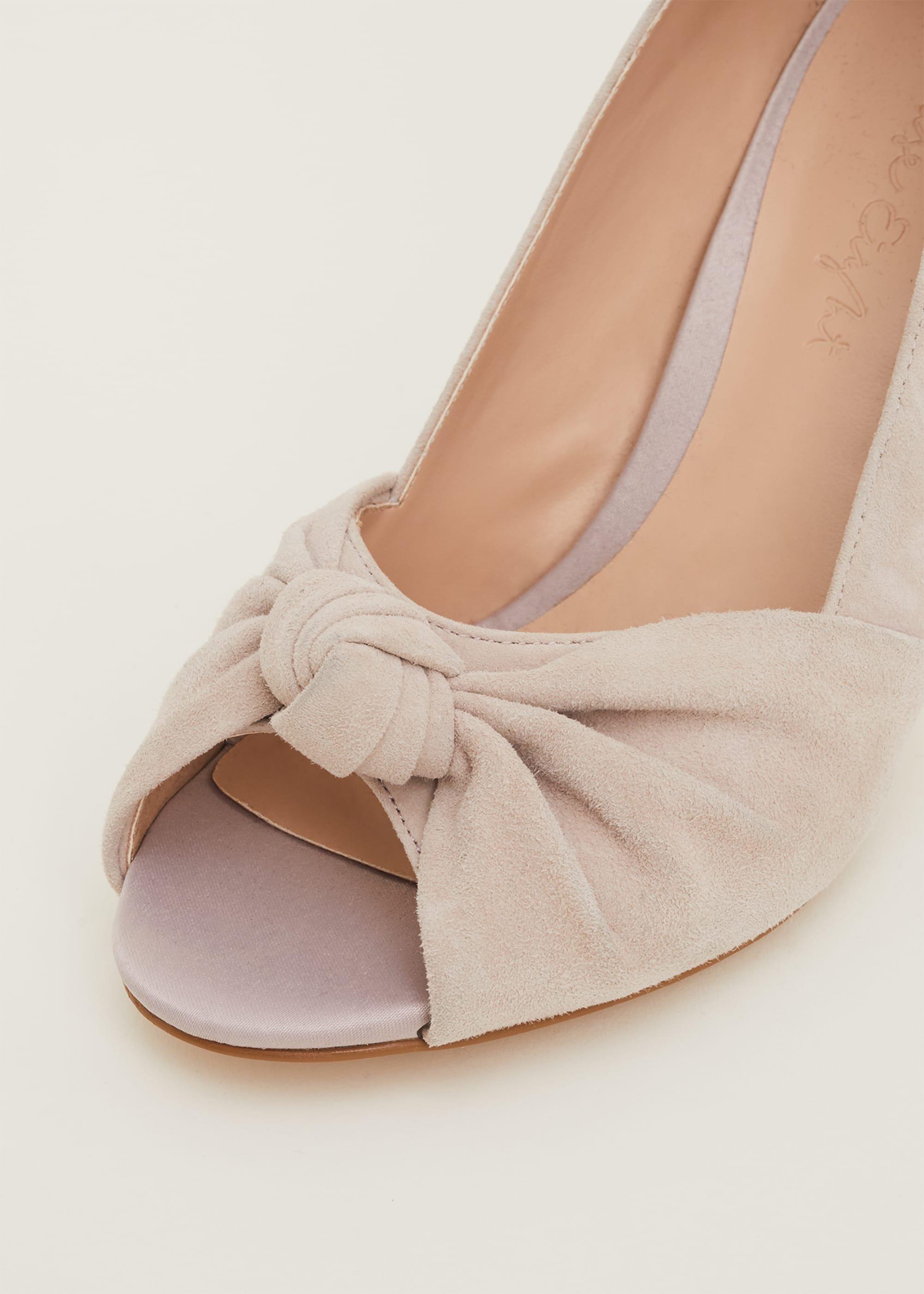 Sonja Suede Peep Toe Shoe
