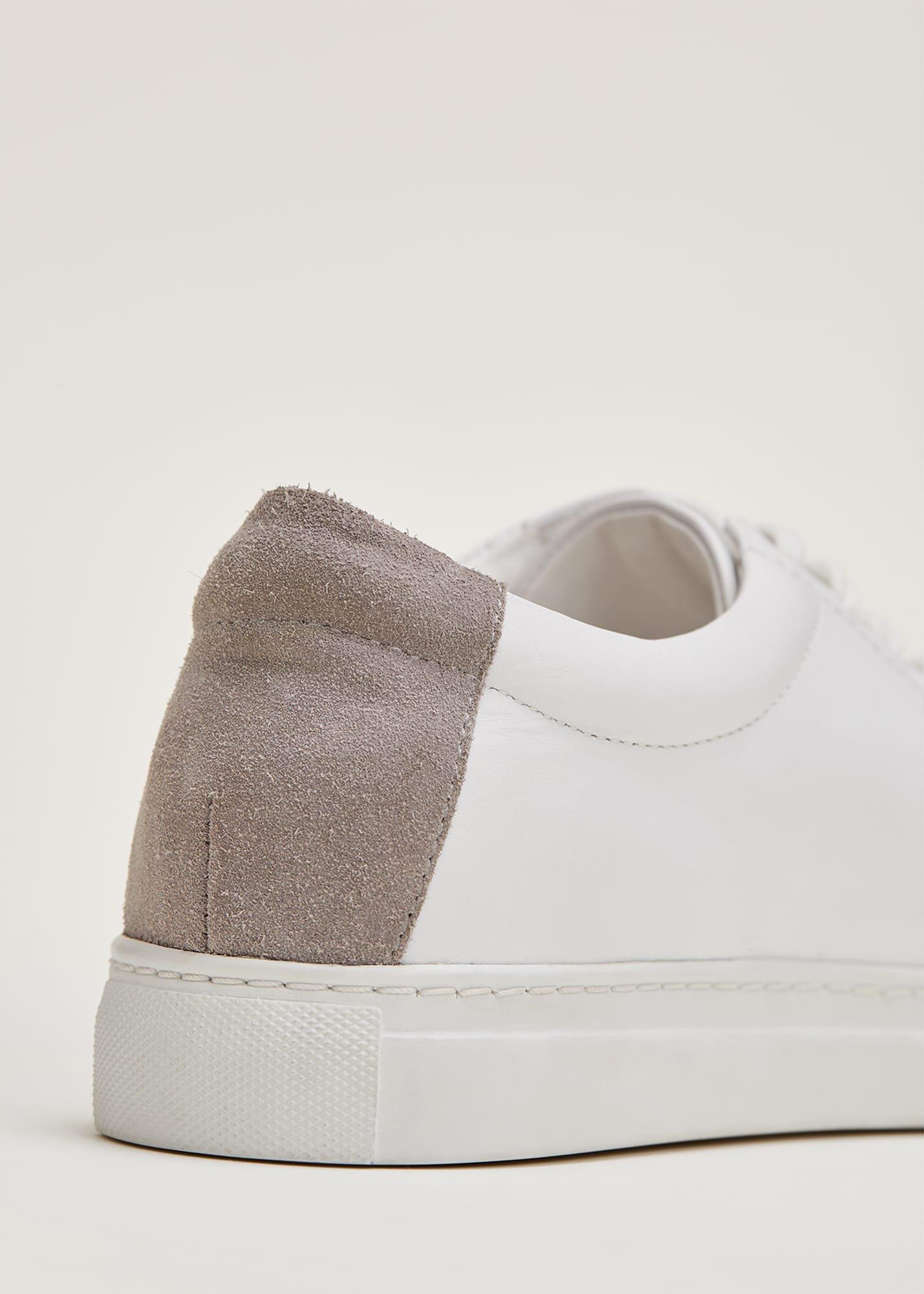 Fleur White Leather Trainers