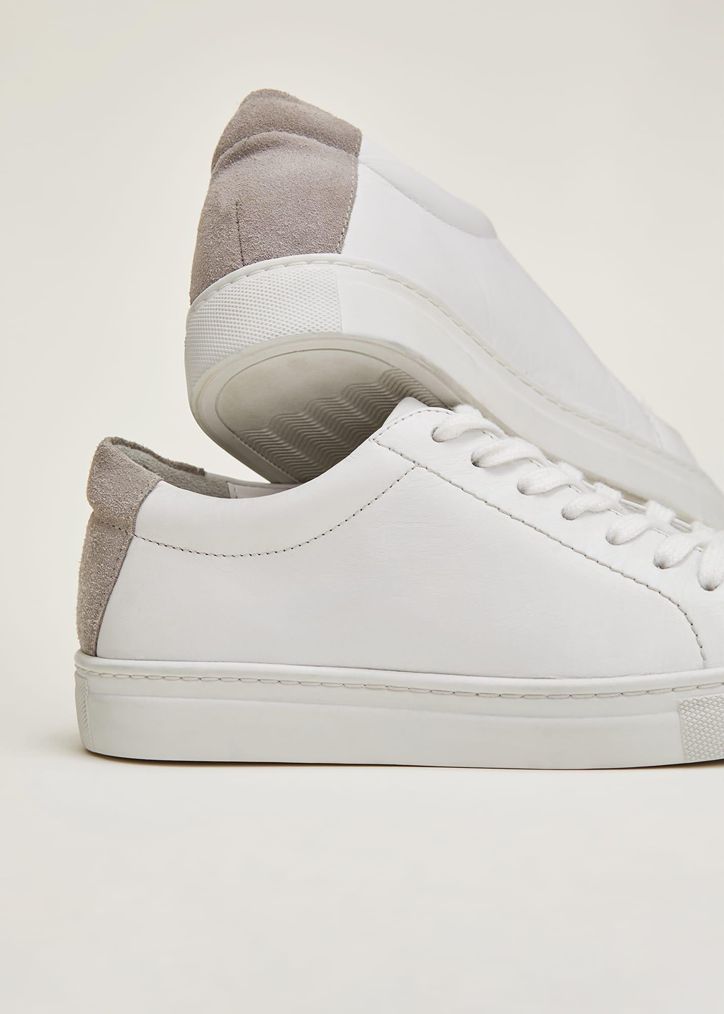 Fleur White Leather Trainers