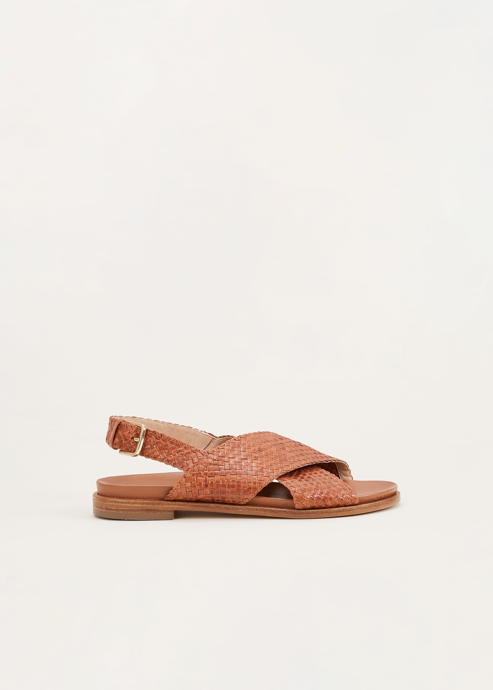 Elle Leather Crossover Sandals