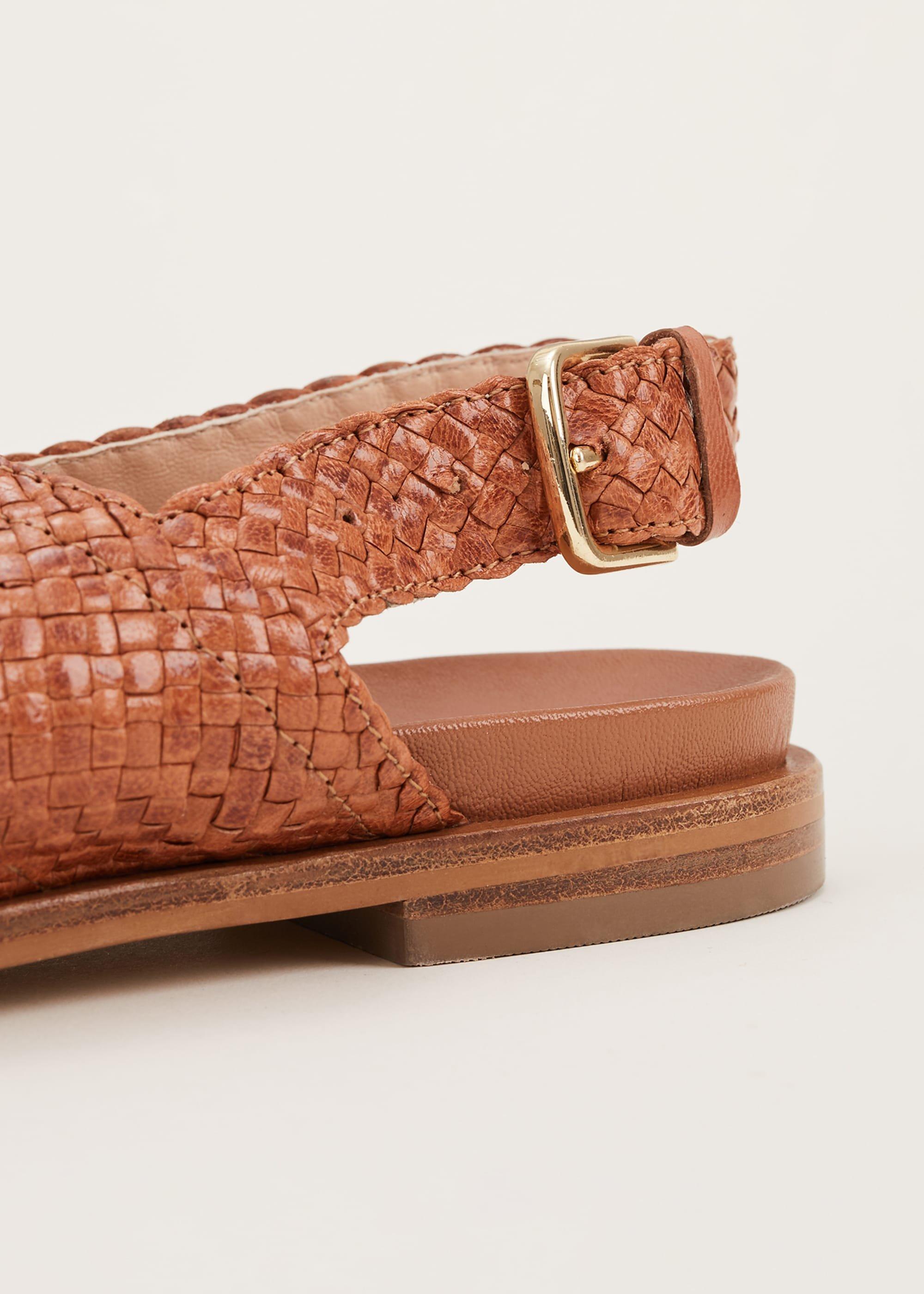 Elle Leather Crossover Sandals