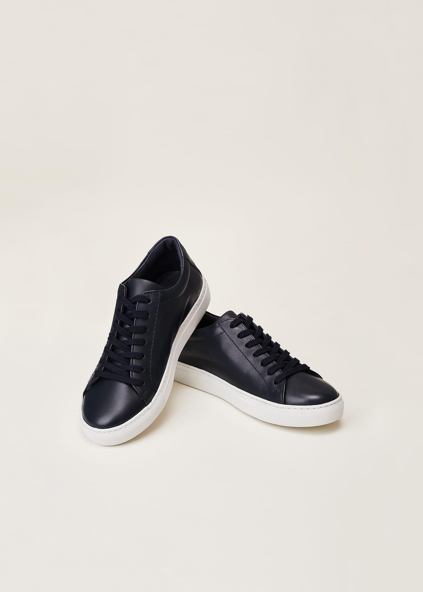 Rosanna Navy Leather Trainers