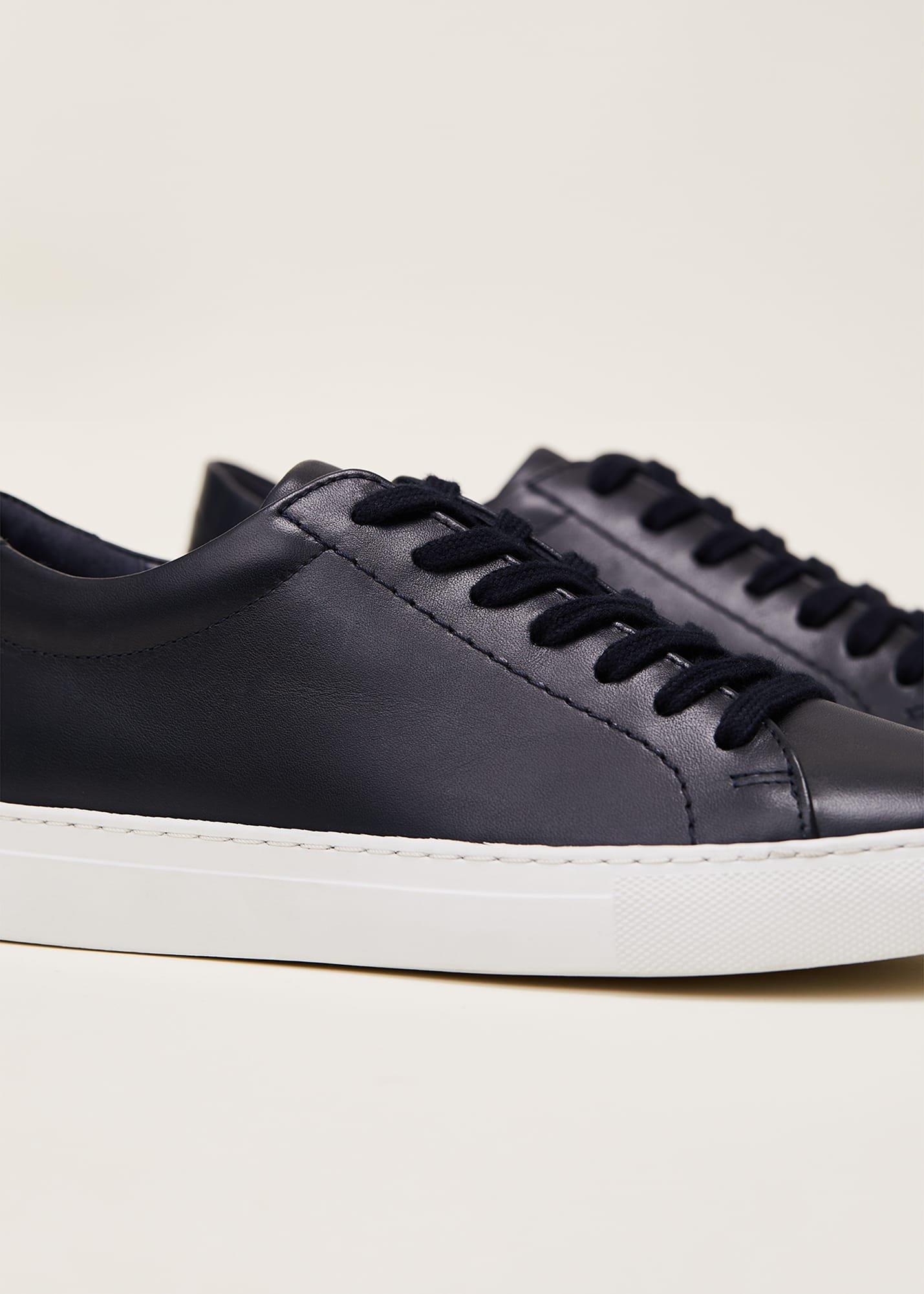 Rosanna Navy Leather Trainers