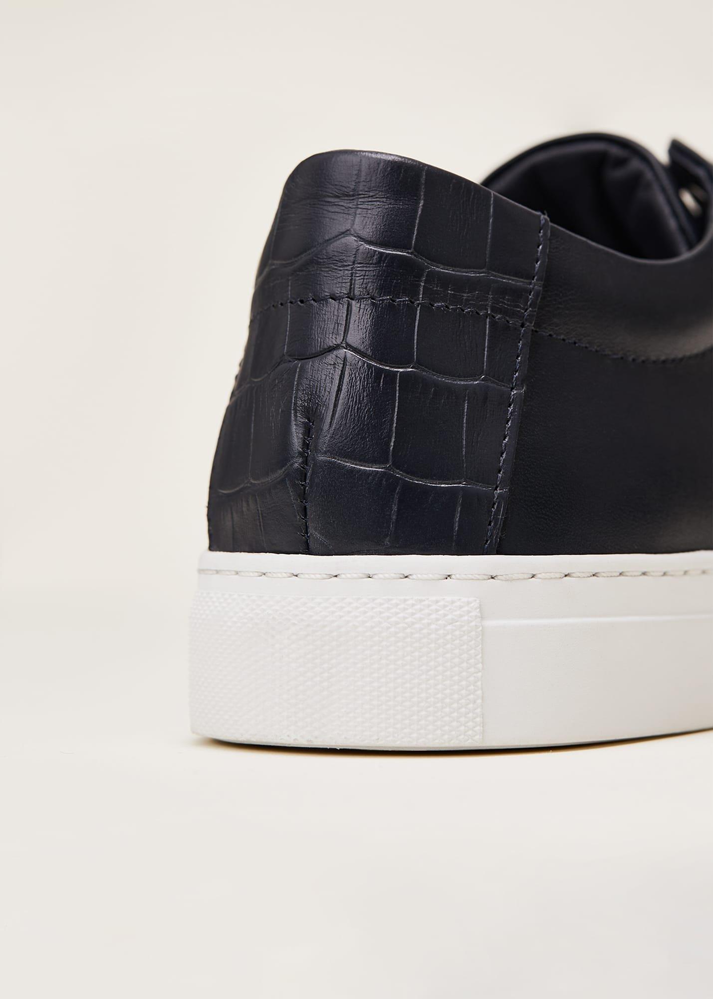 Rosanna Navy Leather Trainers