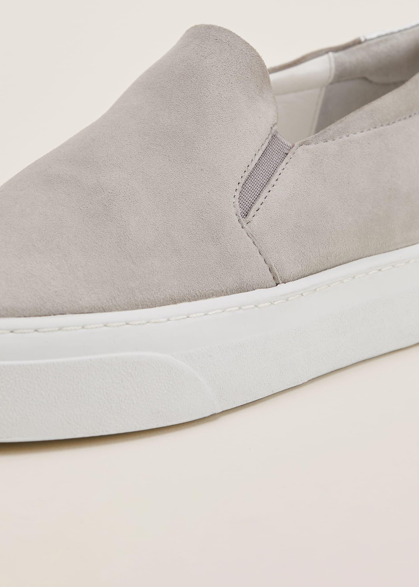Theresa Grey Suede Slip-On Trainers