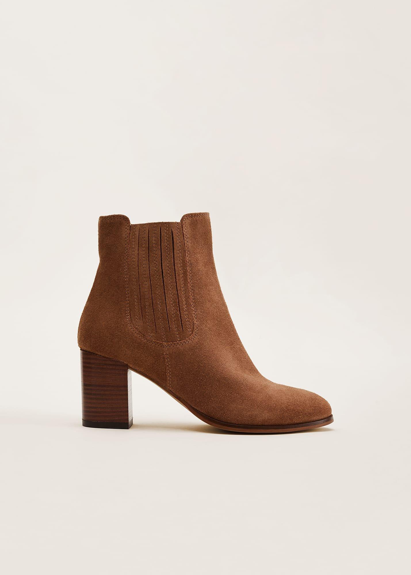 Camila Tan Suede Ankle Boots