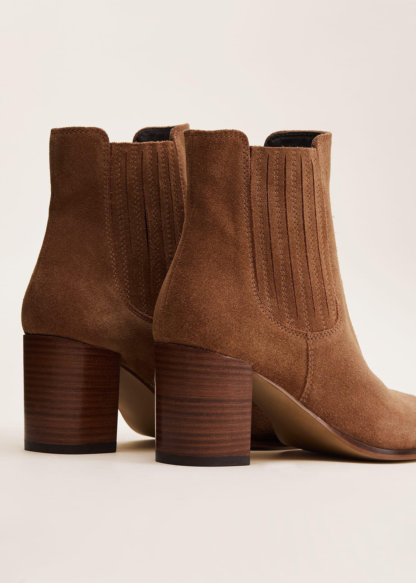 Camila Tan Suede Ankle Boots