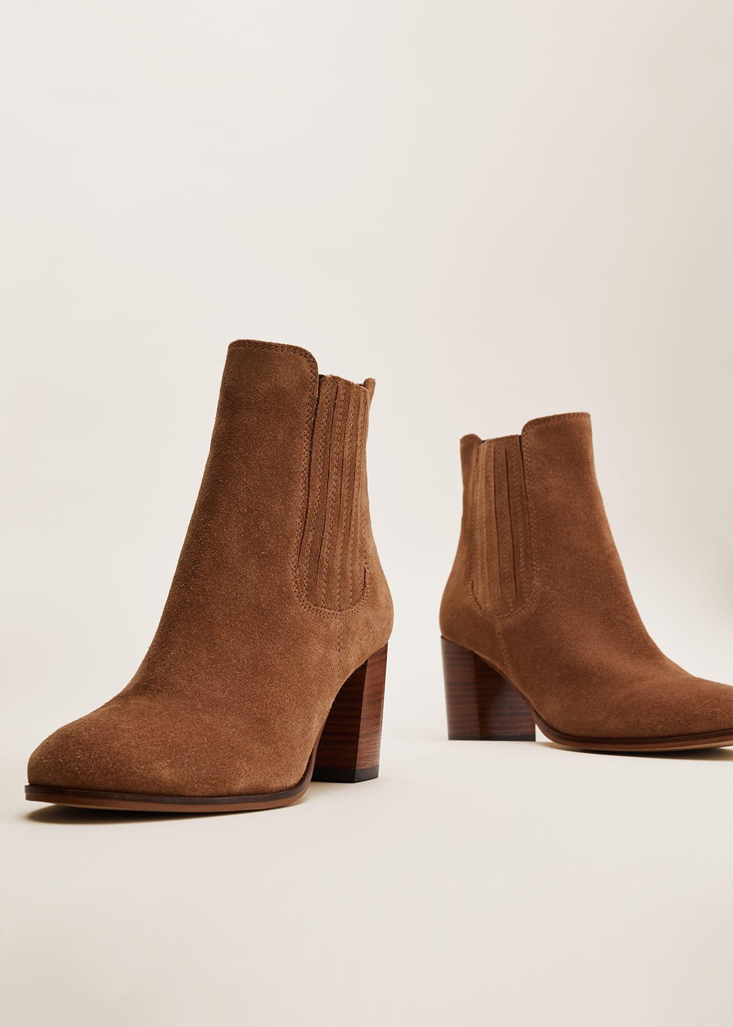 Camila Tan Suede Ankle Boots