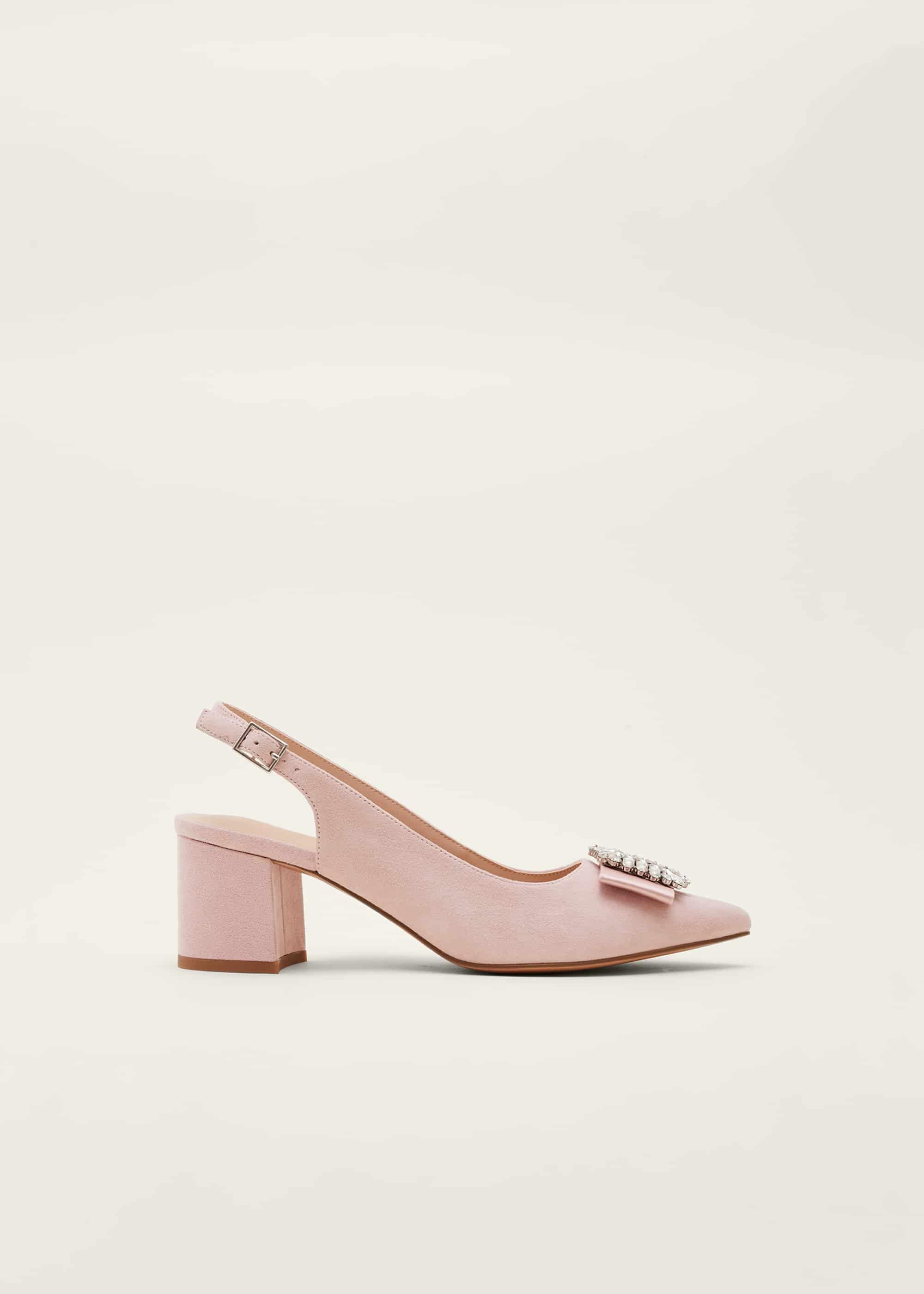 Embellished Block Heel Shoes