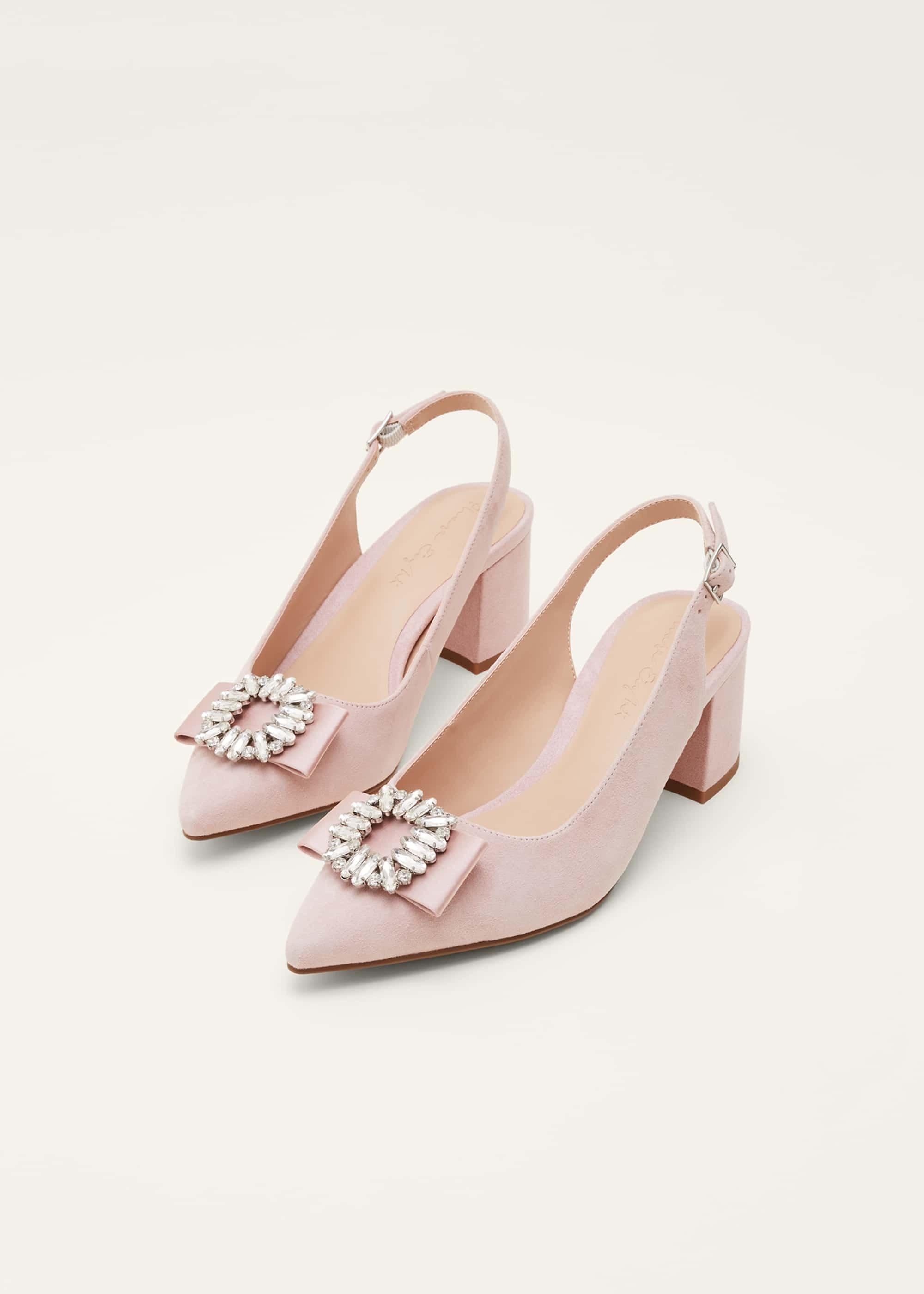 Embellished Block Heel Shoes