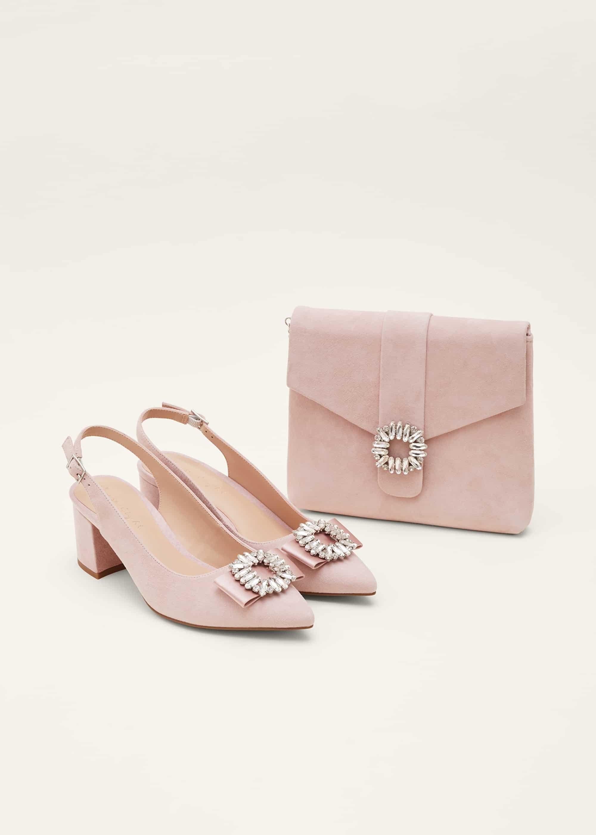 Embellished Block Heel Shoes