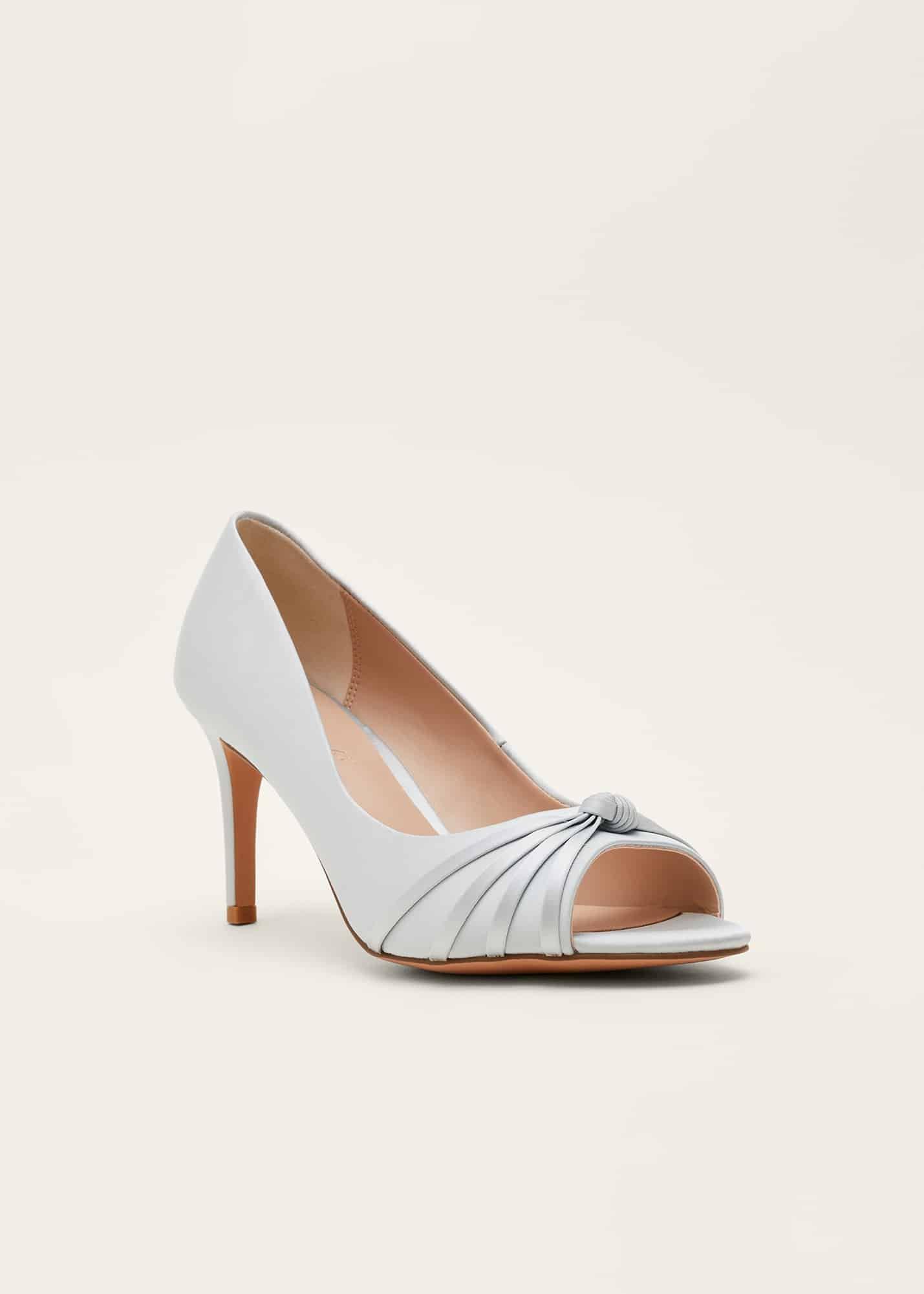 Knot Detail Peep Toe Heels