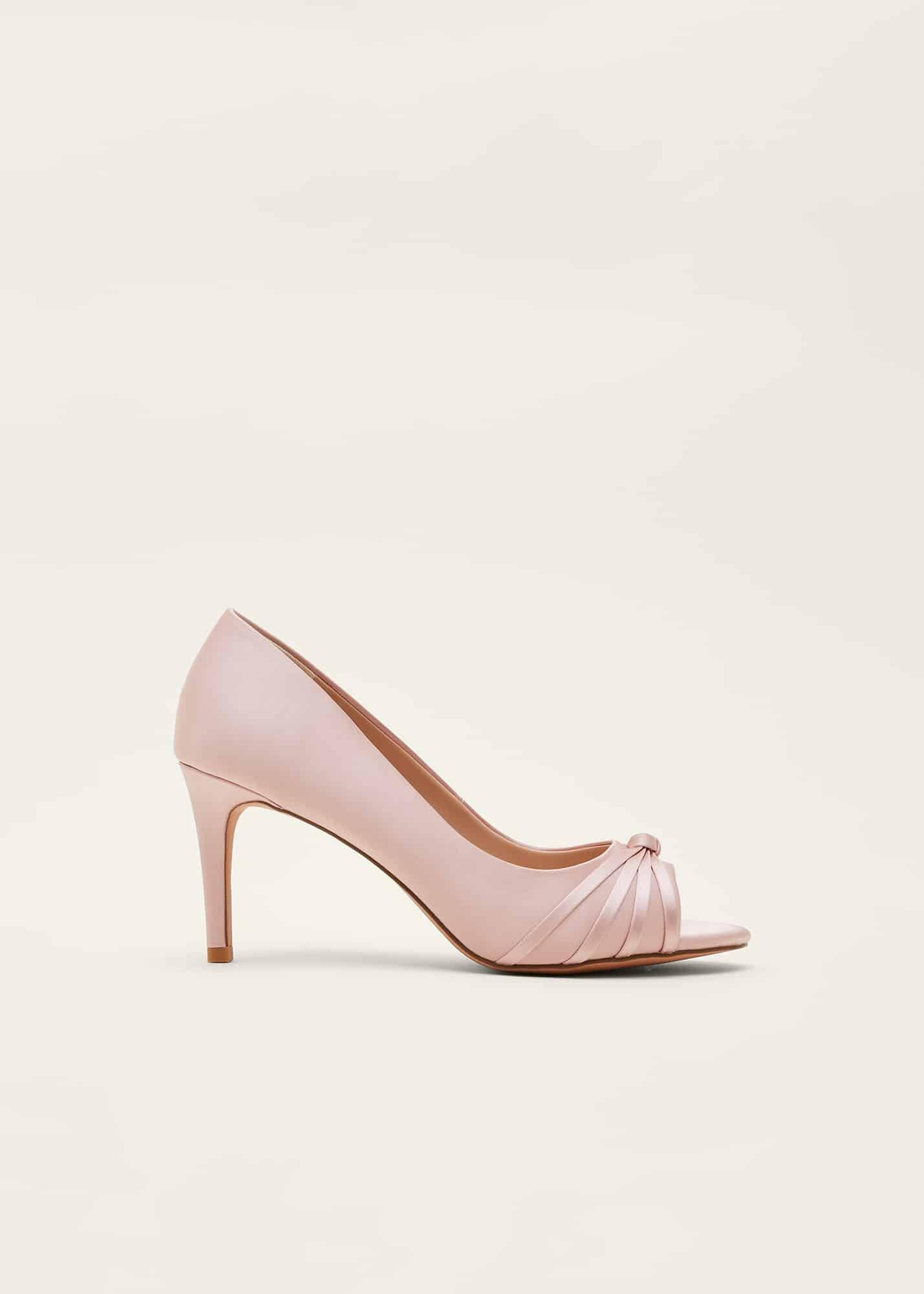 Knot Detail Peep Toe Heels
