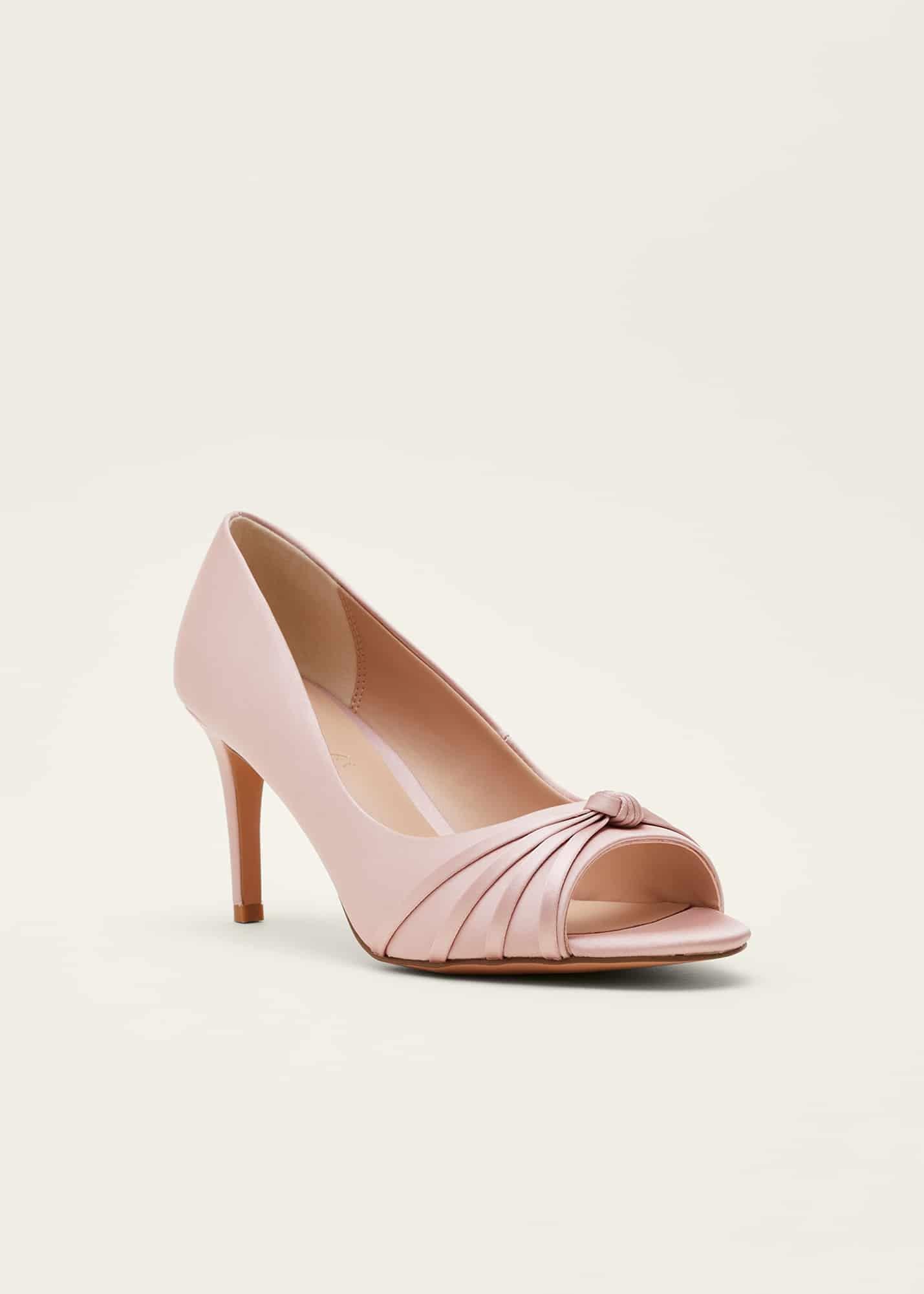 Knot Detail Peep Toe Heels