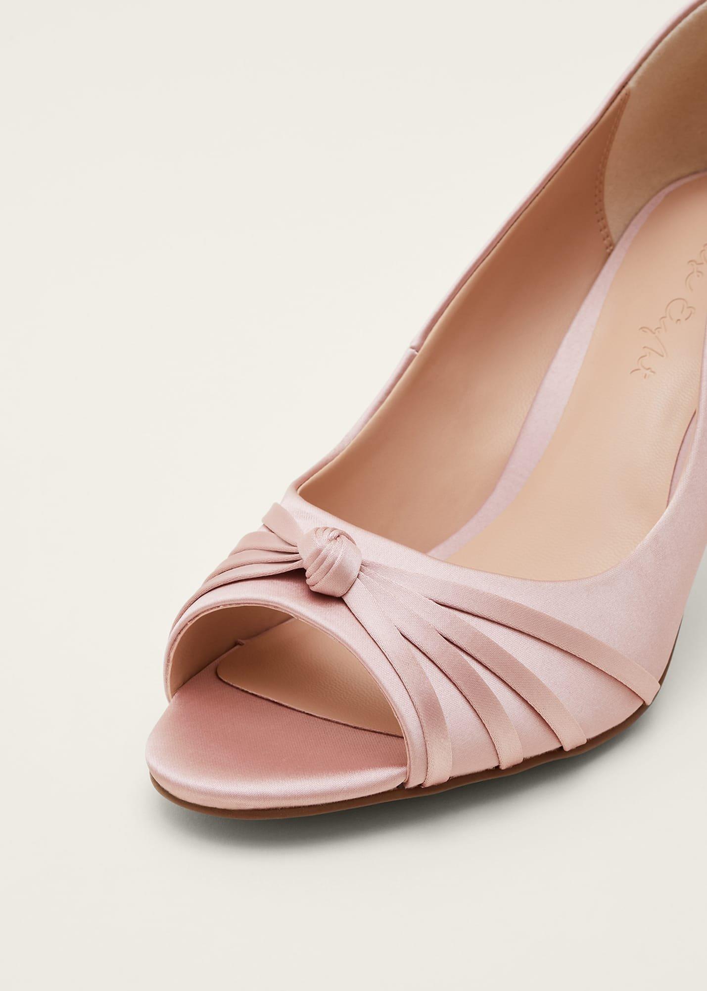 Knot Detail Peep Toe Heels