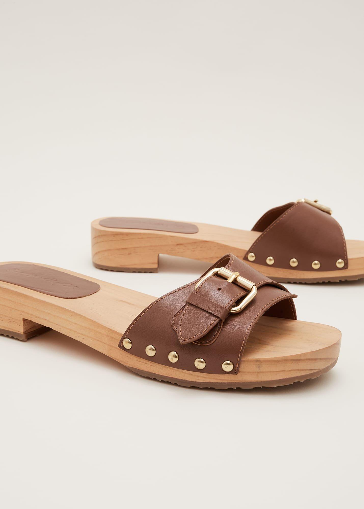 Buckle Front Clog Sandal