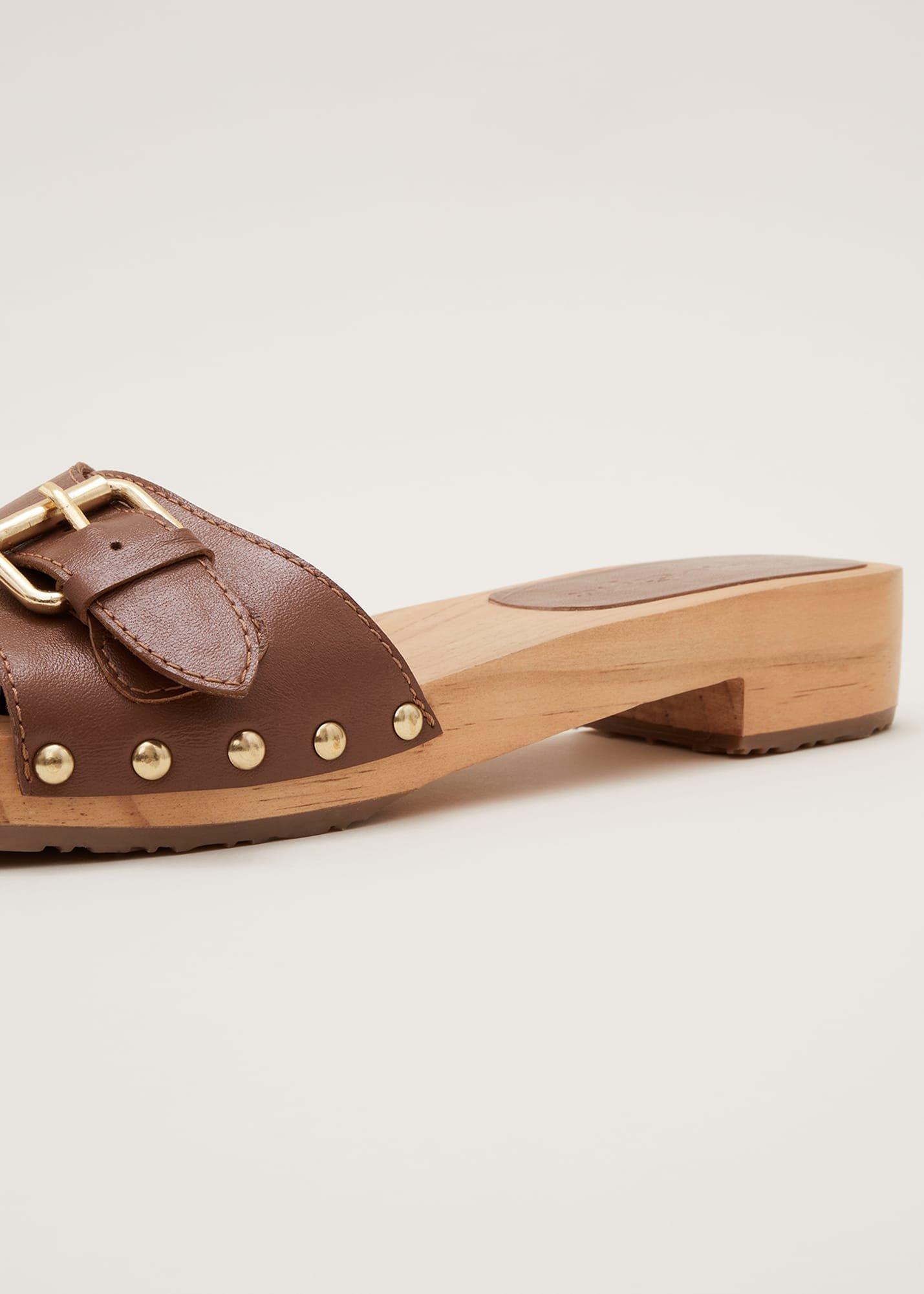 Buckle Front Clog Sandal
