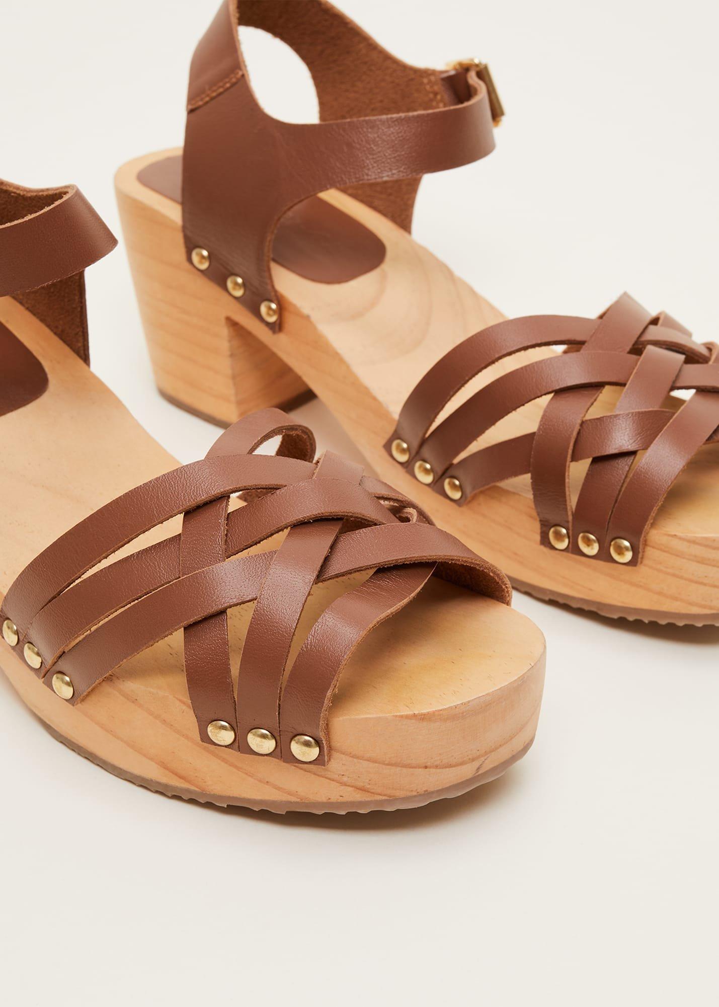 Woven Clog Heel Sandal