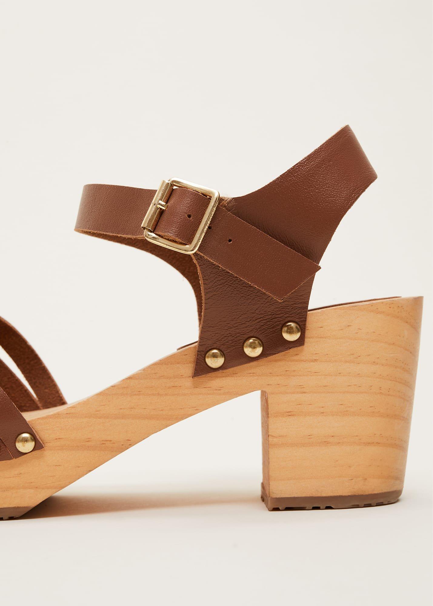 Woven Clog Heel Sandal