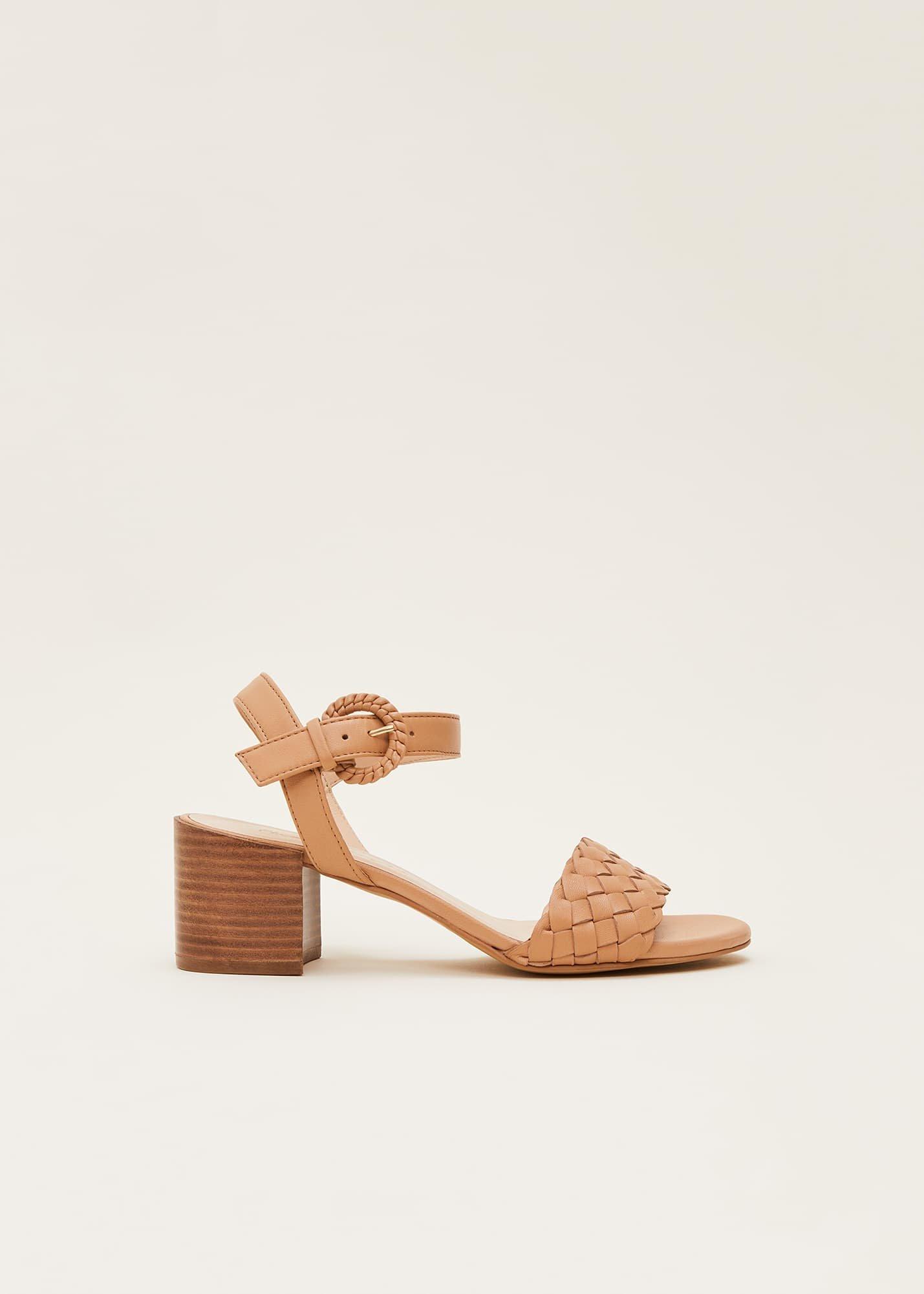 Plaited Leather Heel Sandal