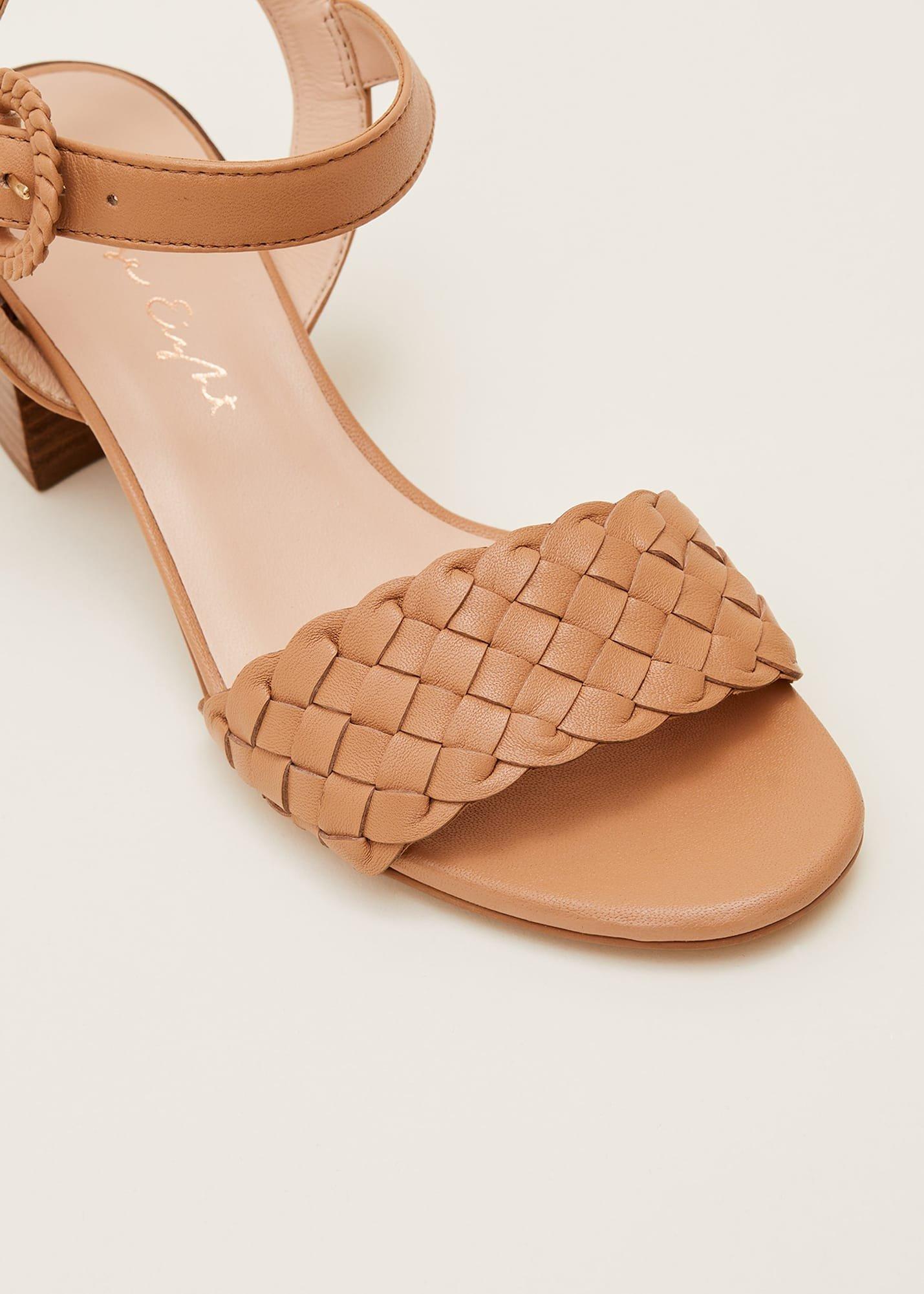 Plaited Leather Heel Sandal