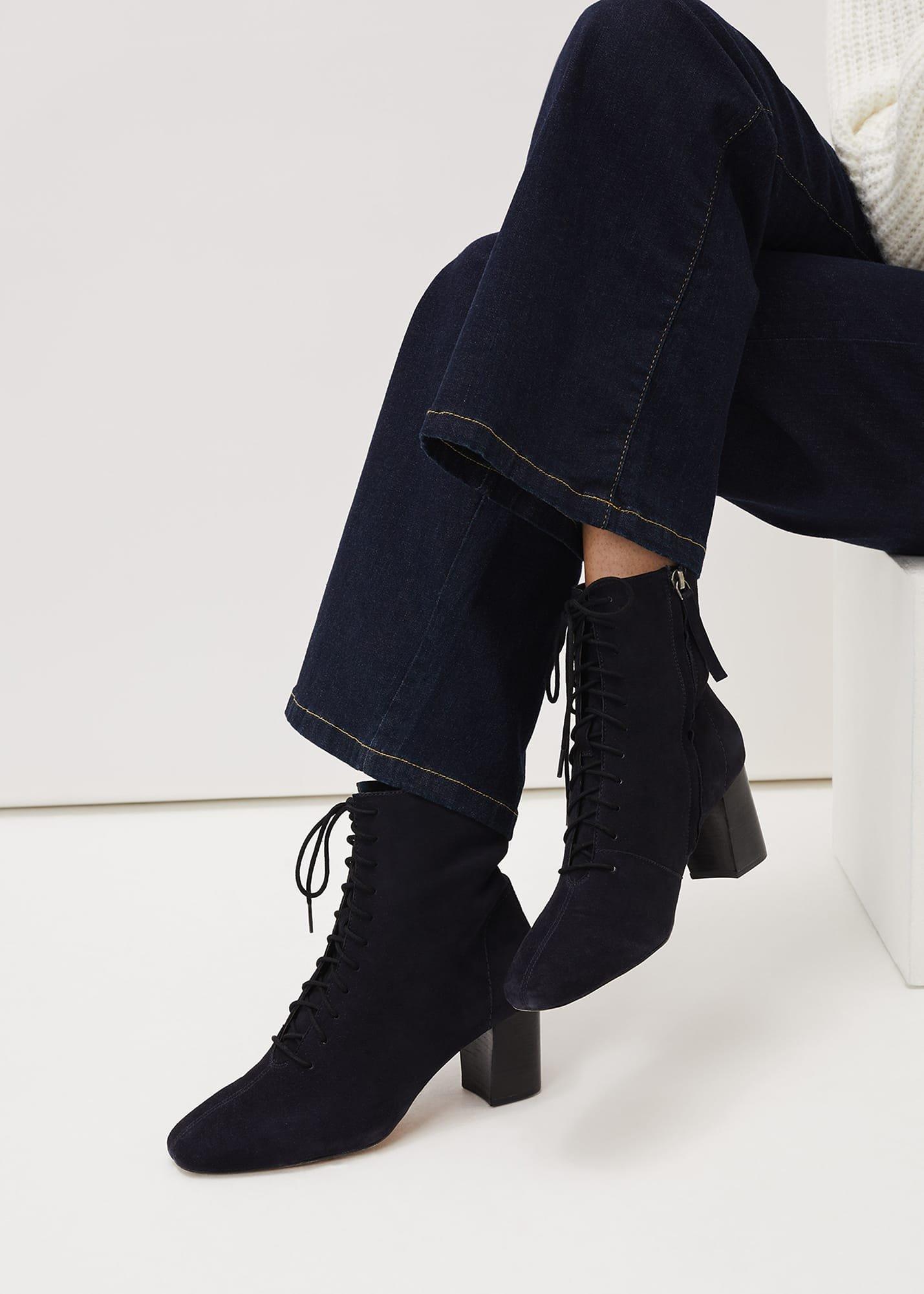 Suede Lace Up Boots