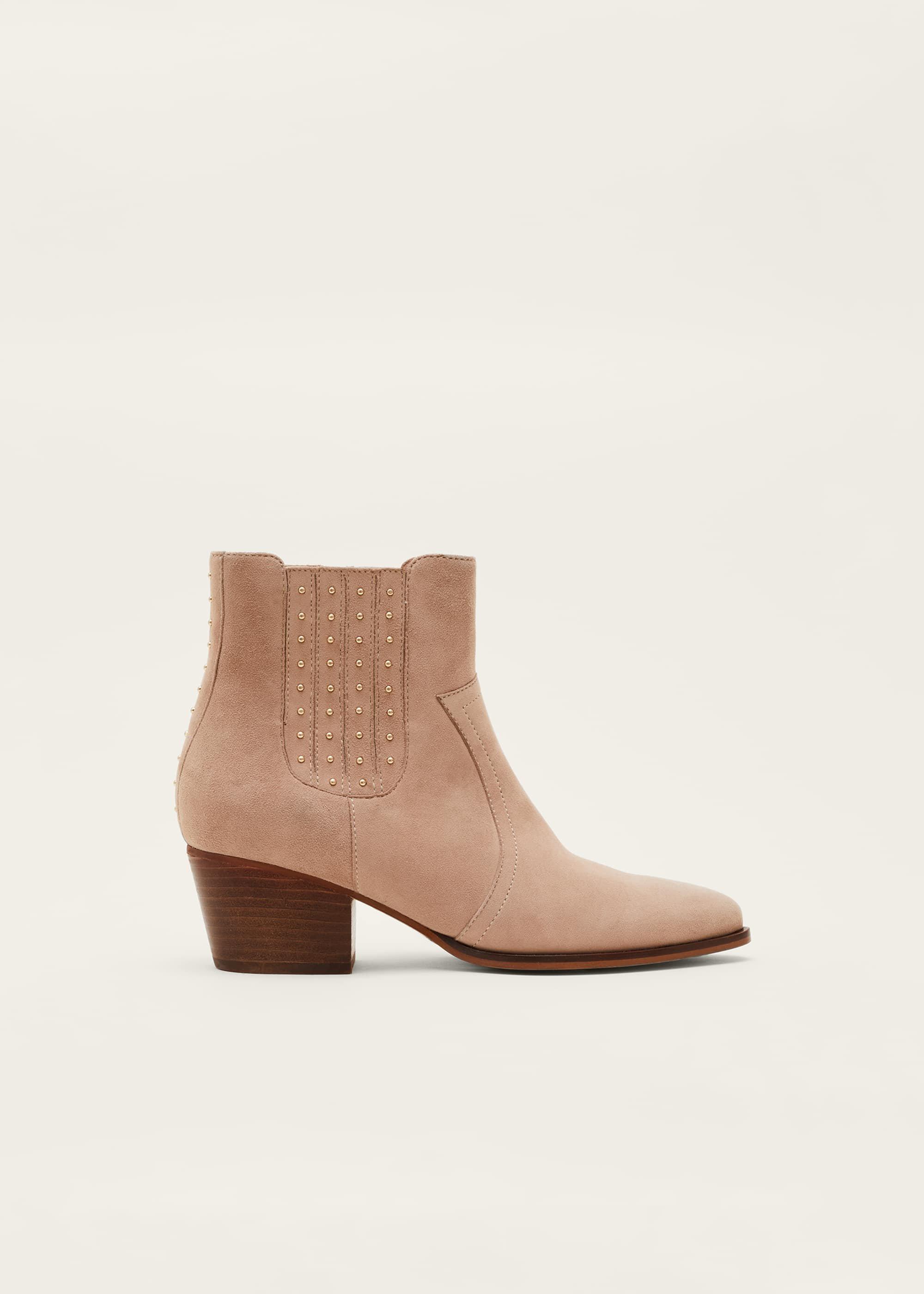Cowboy Suede Ankle Boots