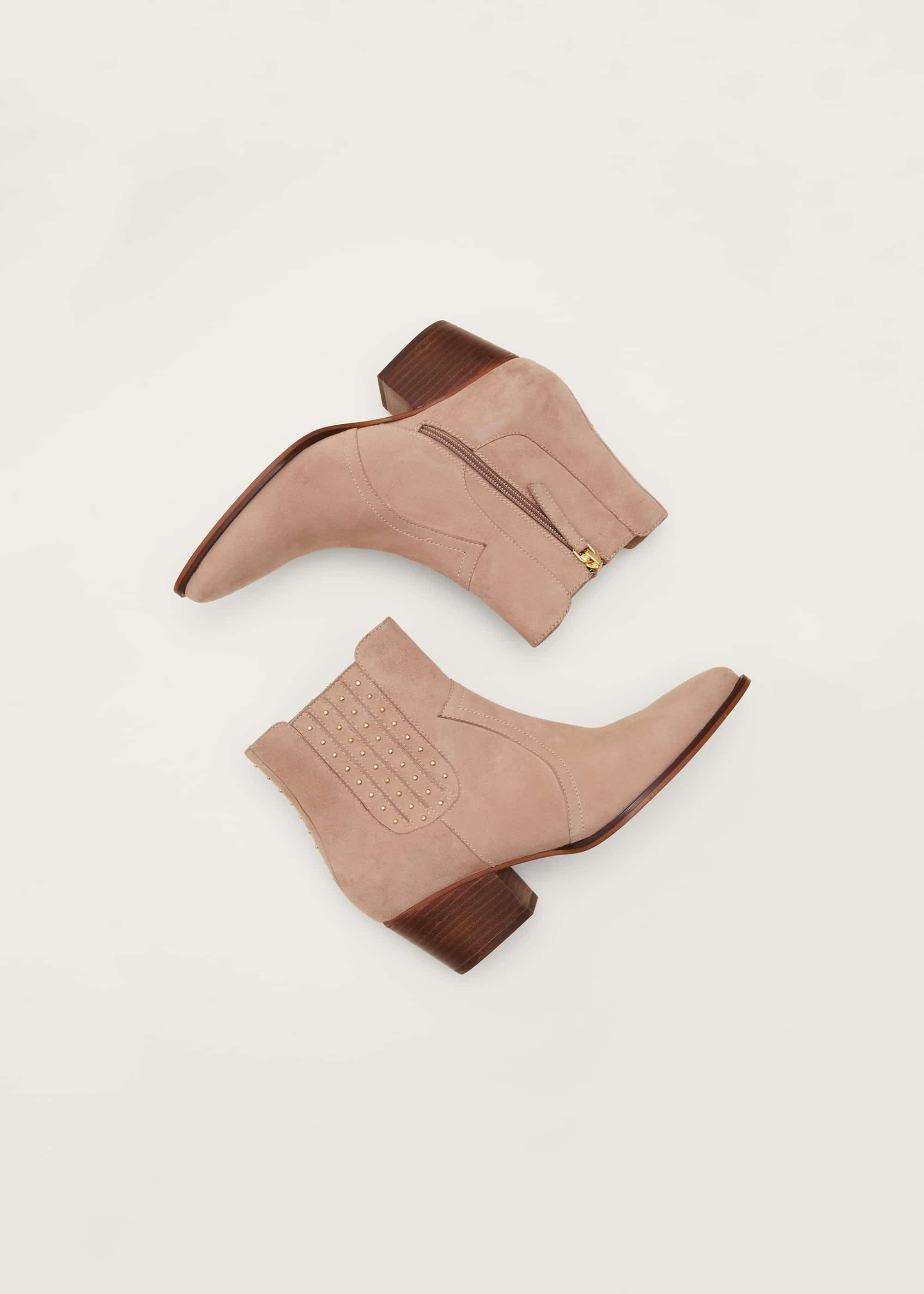 Cowboy Suede Ankle Boots