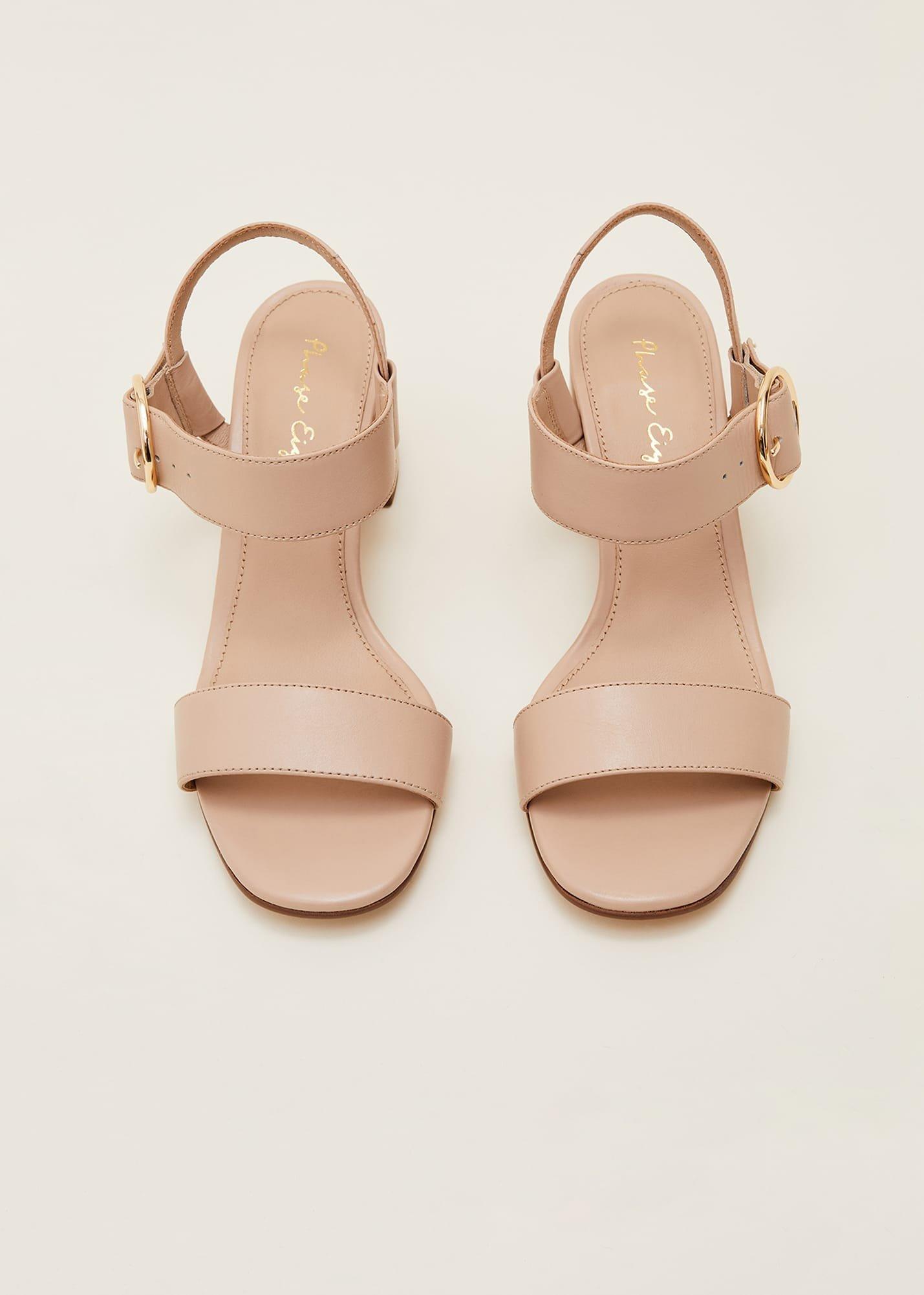 Leather Buckle Sandals