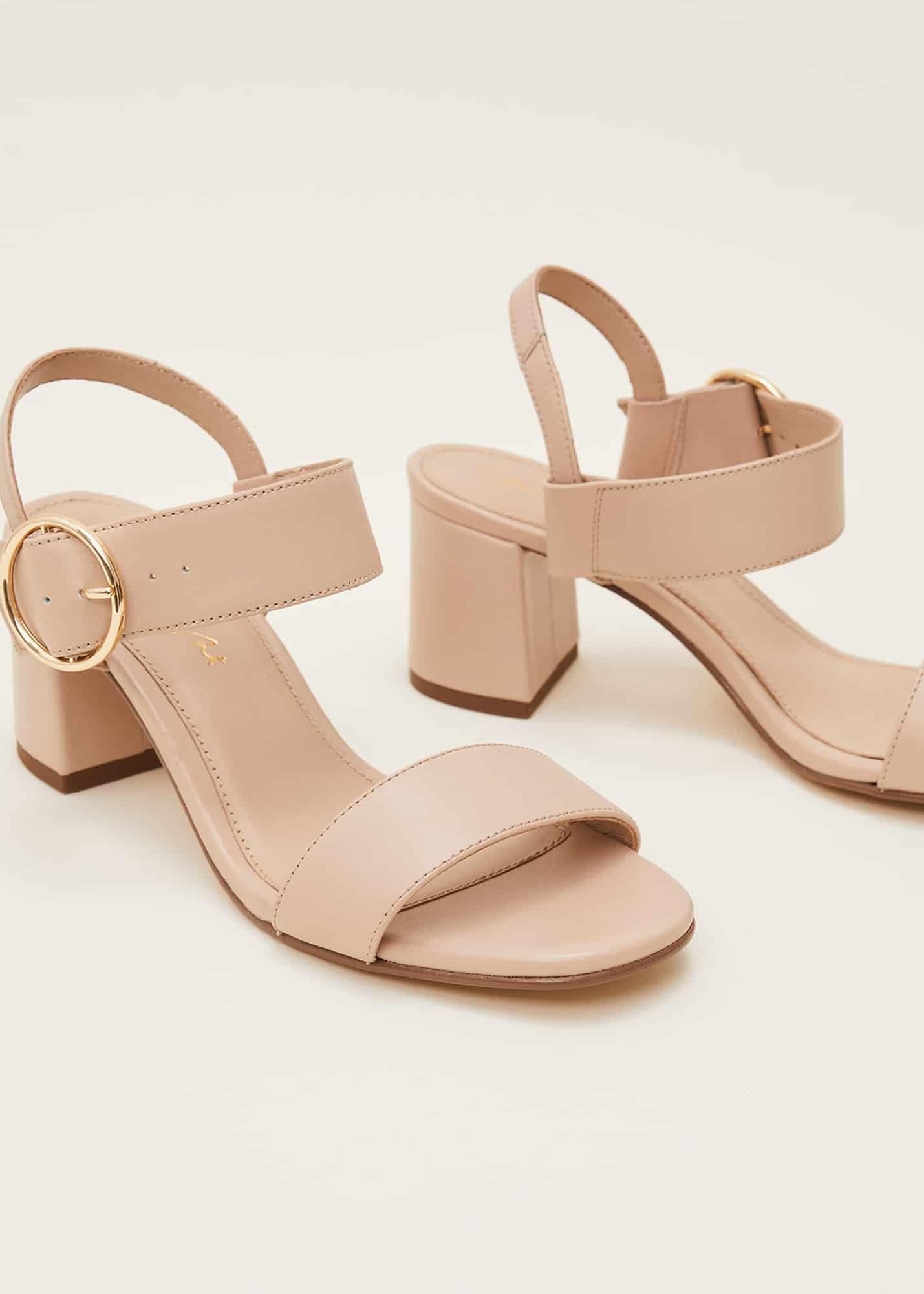 Leather Buckle Sandals