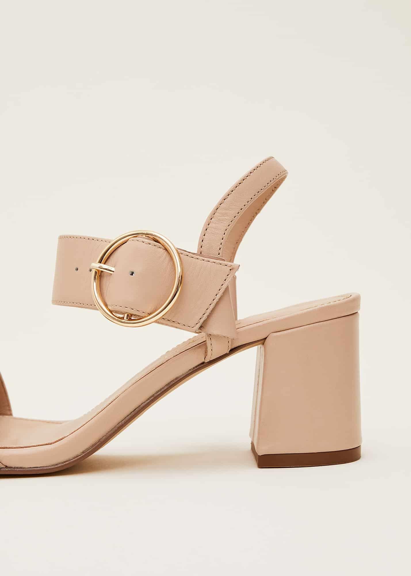 Leather Buckle Sandals