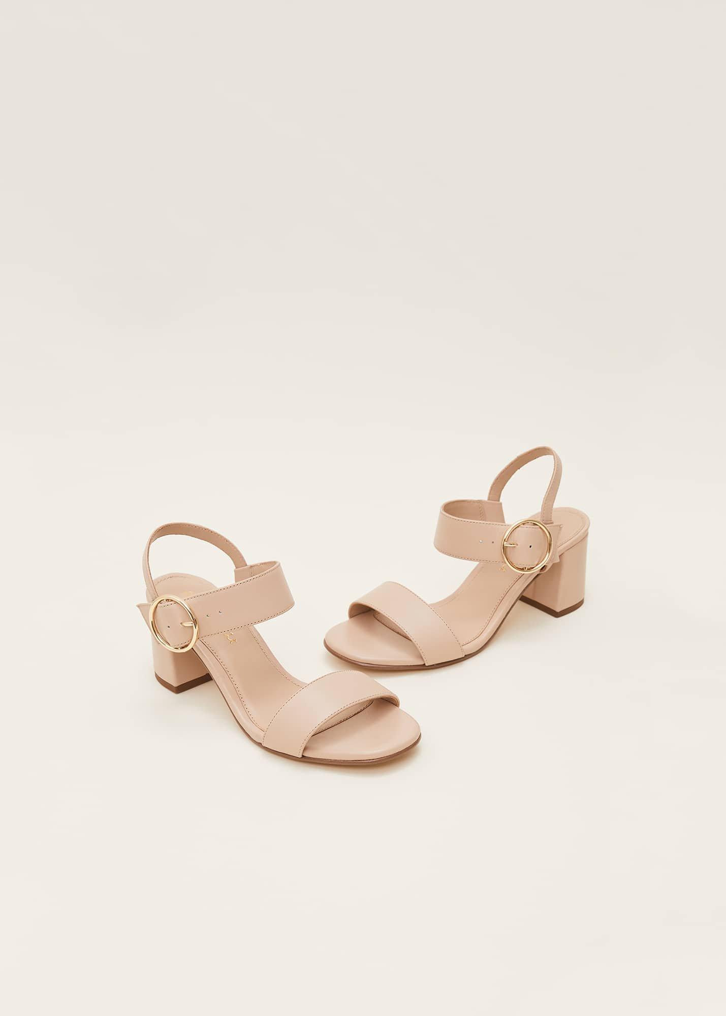 Leather Buckle Sandals