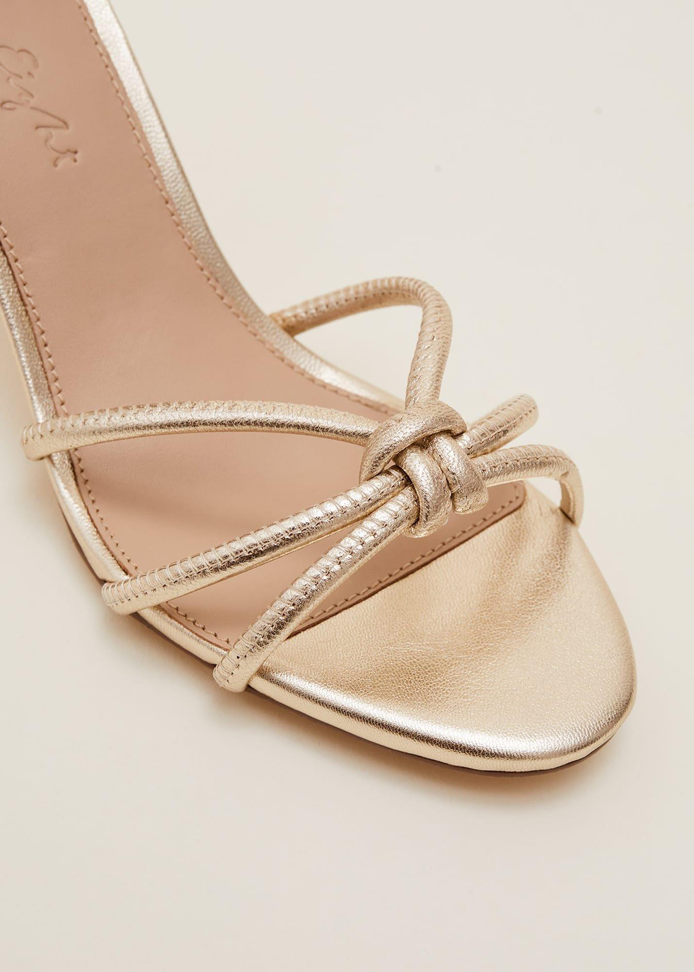 Gold Open Toe Heels