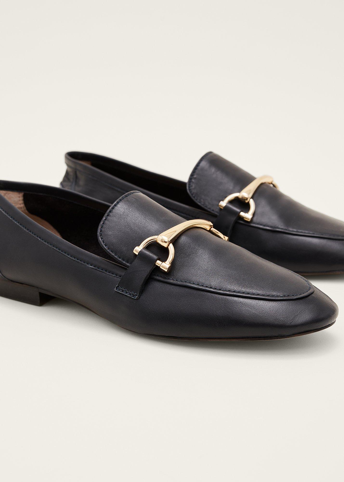 T-Bar Leather Loafers