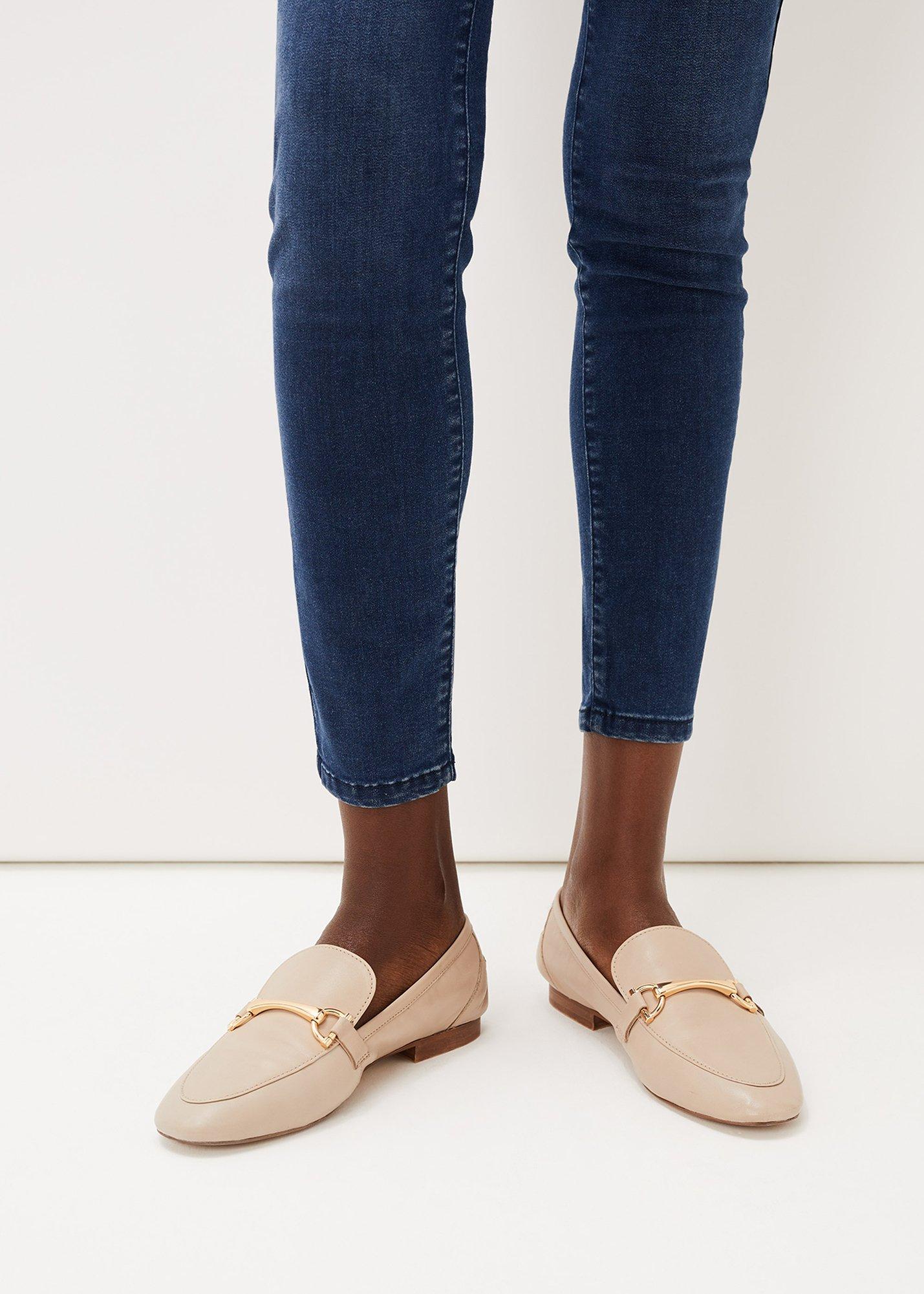 T-Bar Leather Loafers
