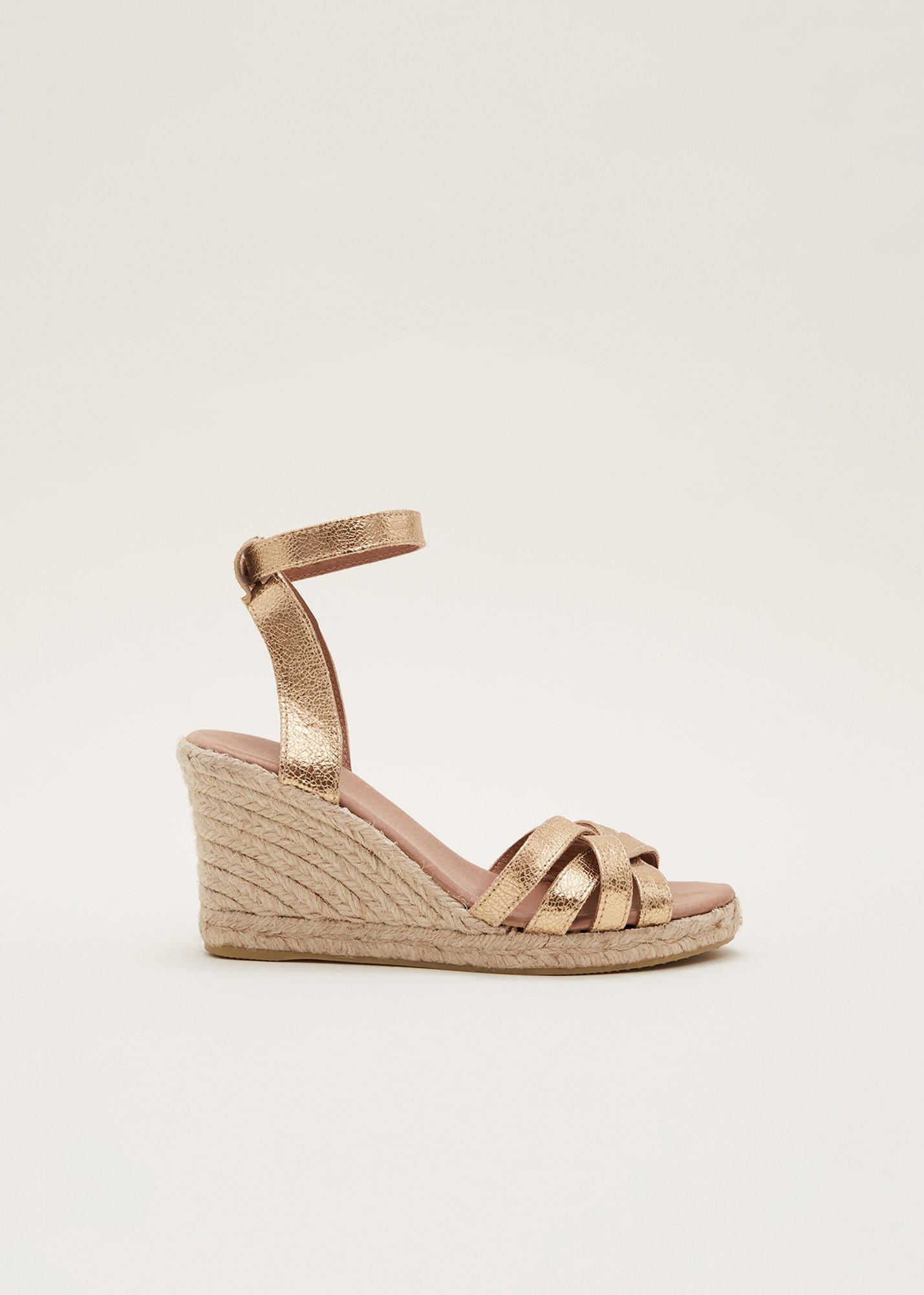 Leather Strappy Espadrille