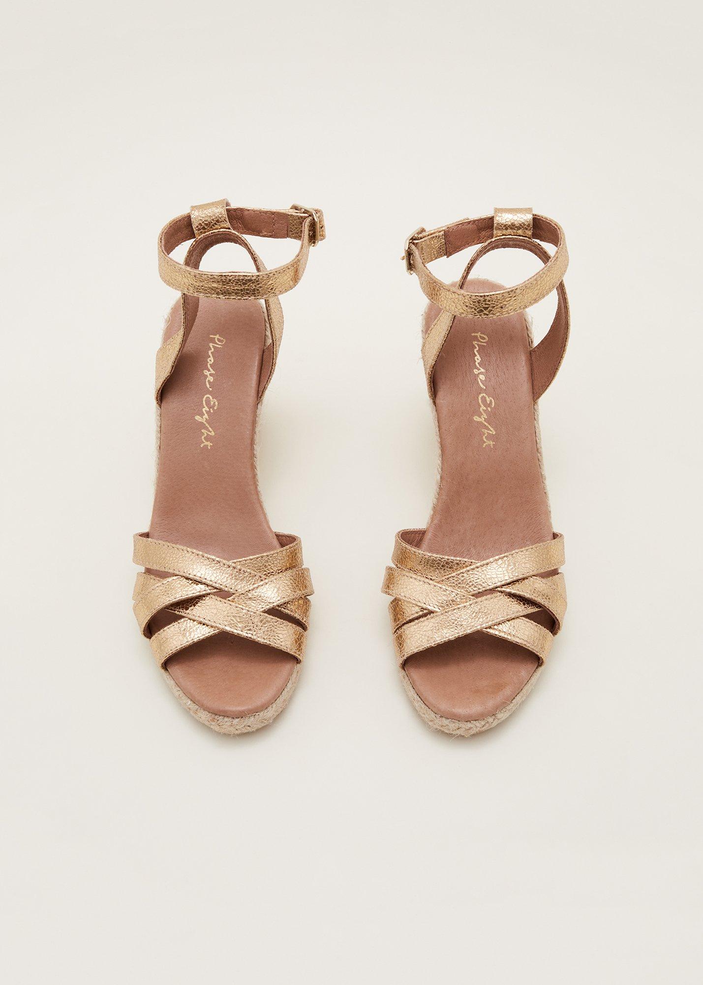 Leather Strappy Espadrille