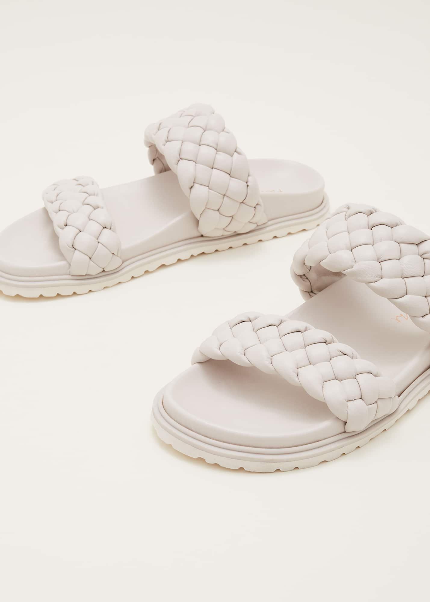 Plaited Leather Slider